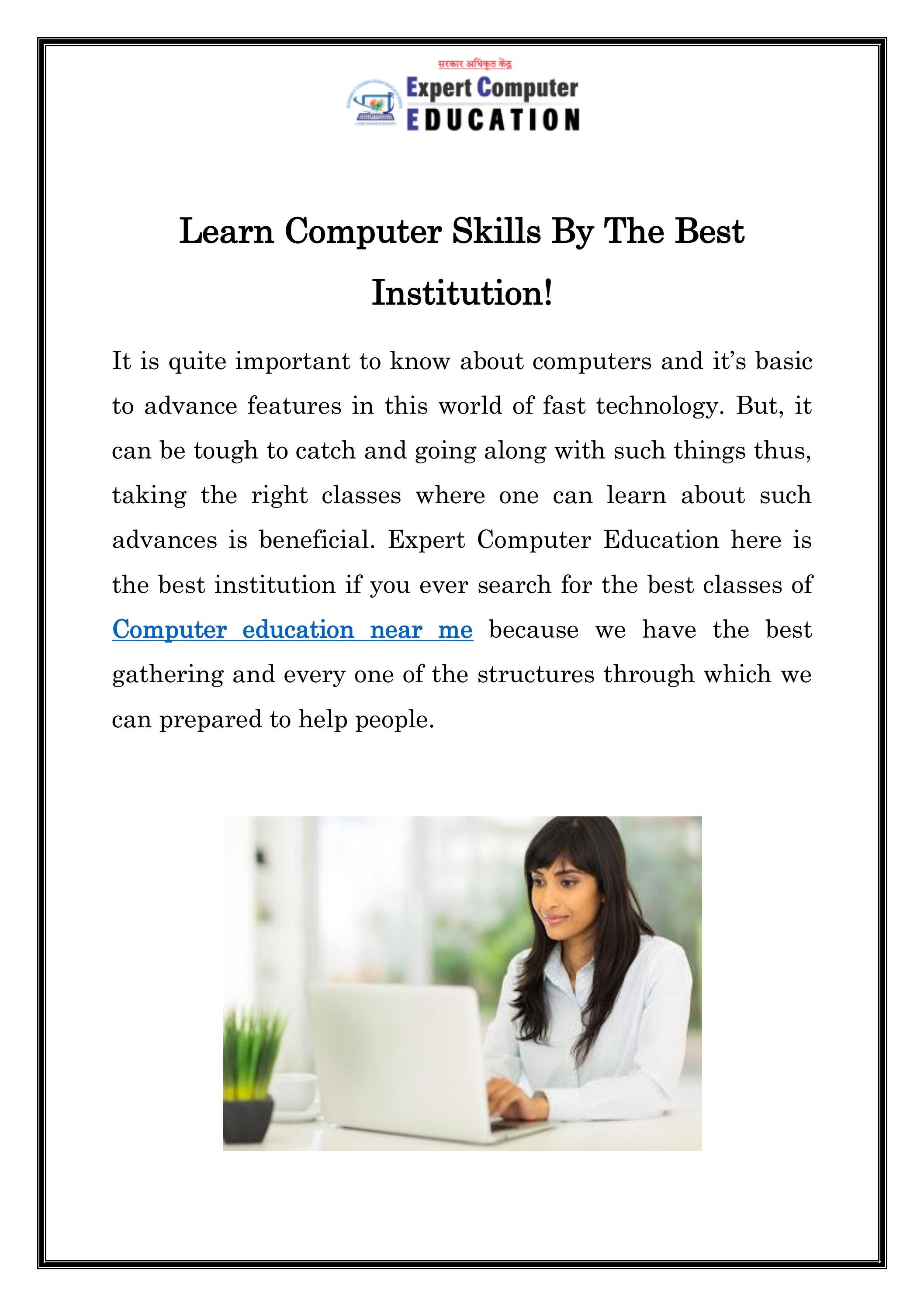 Computer education near me Call +91 9619990689 Expert Computer