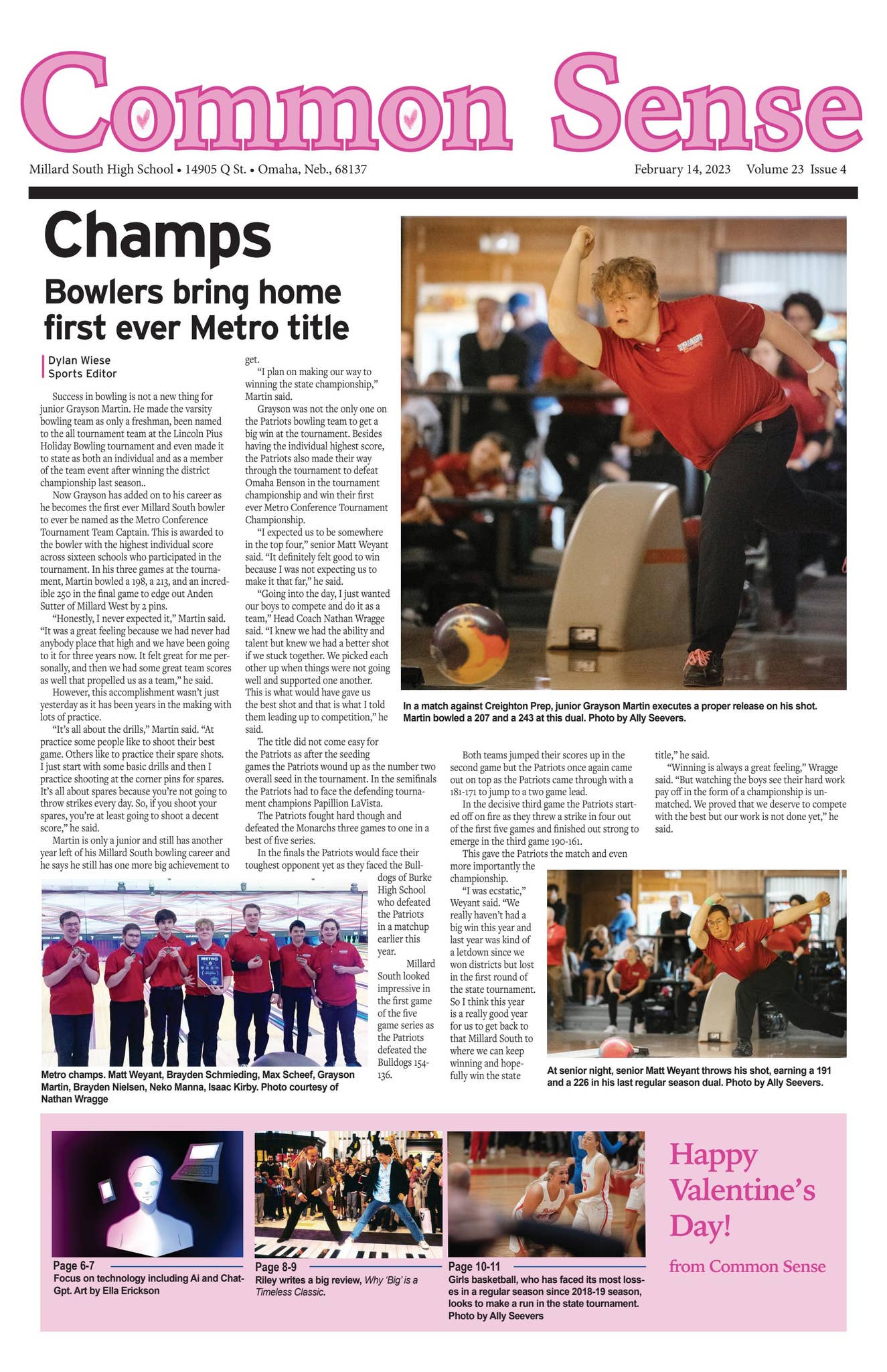 Common Sense Volume 23 Issue 4 February 14, 2023 by Millard South ...