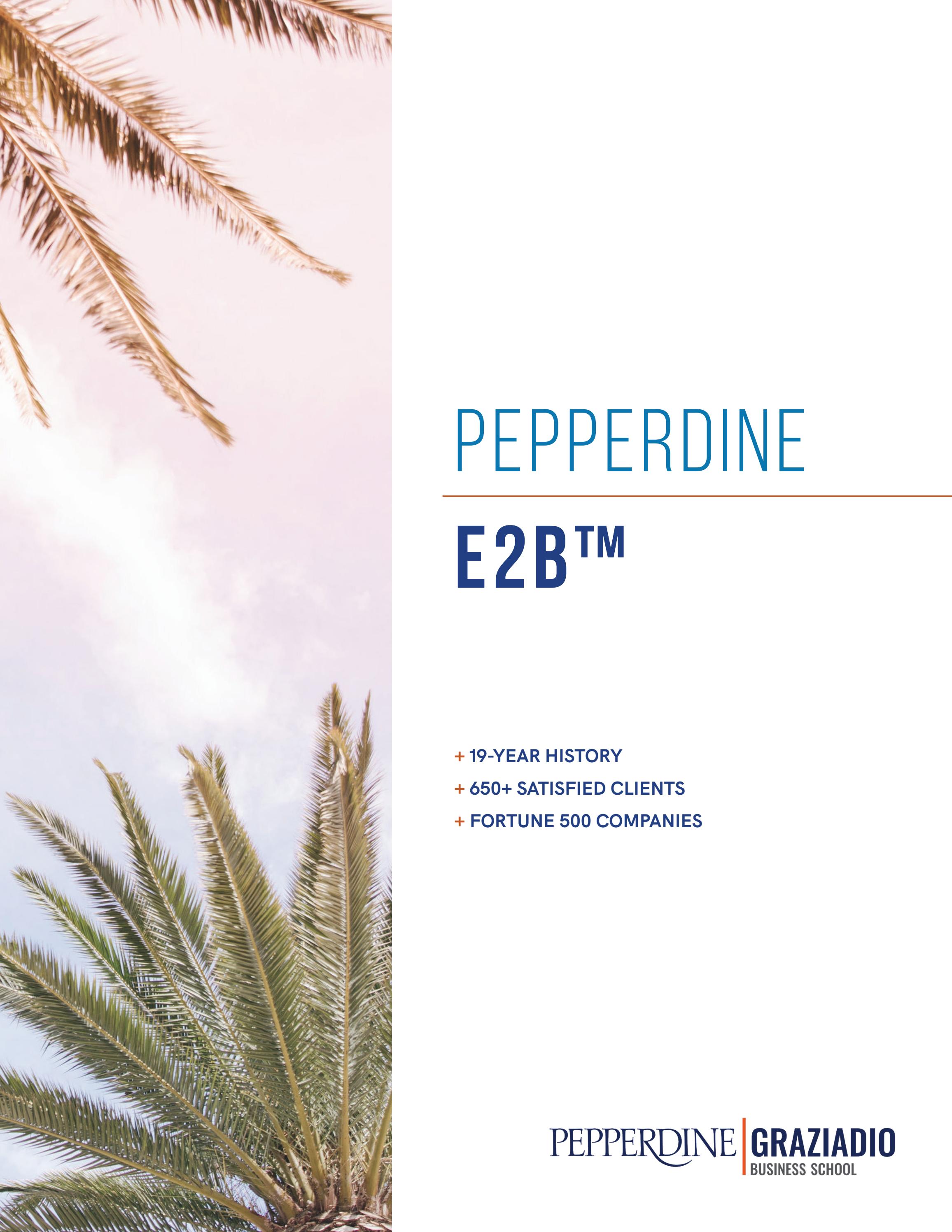Pepperdine E2B™ 2022 Collateral Bifold by Pepperdine Graziadio