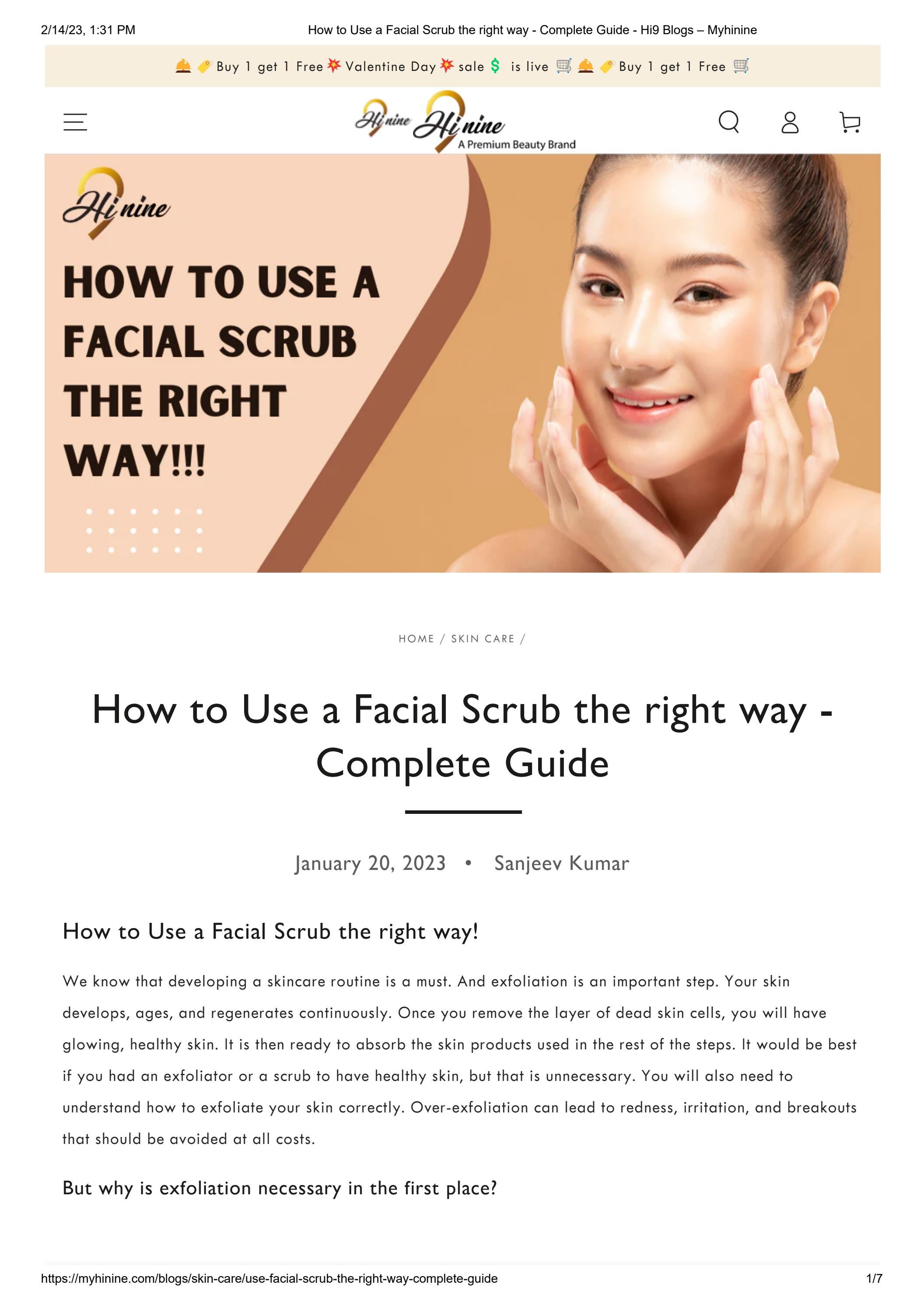 How to Use a Facial Scrub the right way Complete Guide by Sanjeev