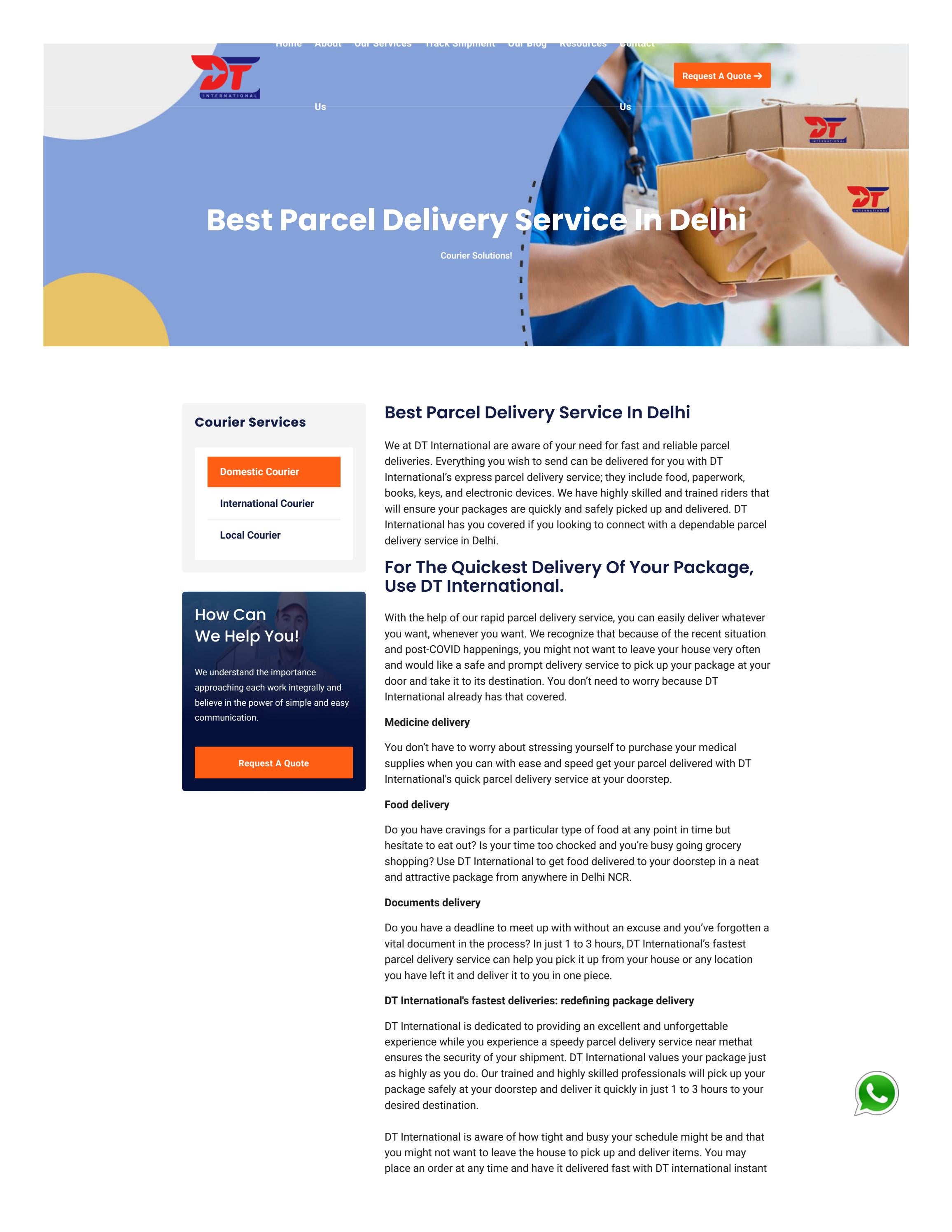 Best Parcel Delivery Service In Delhi by DT International Issuu