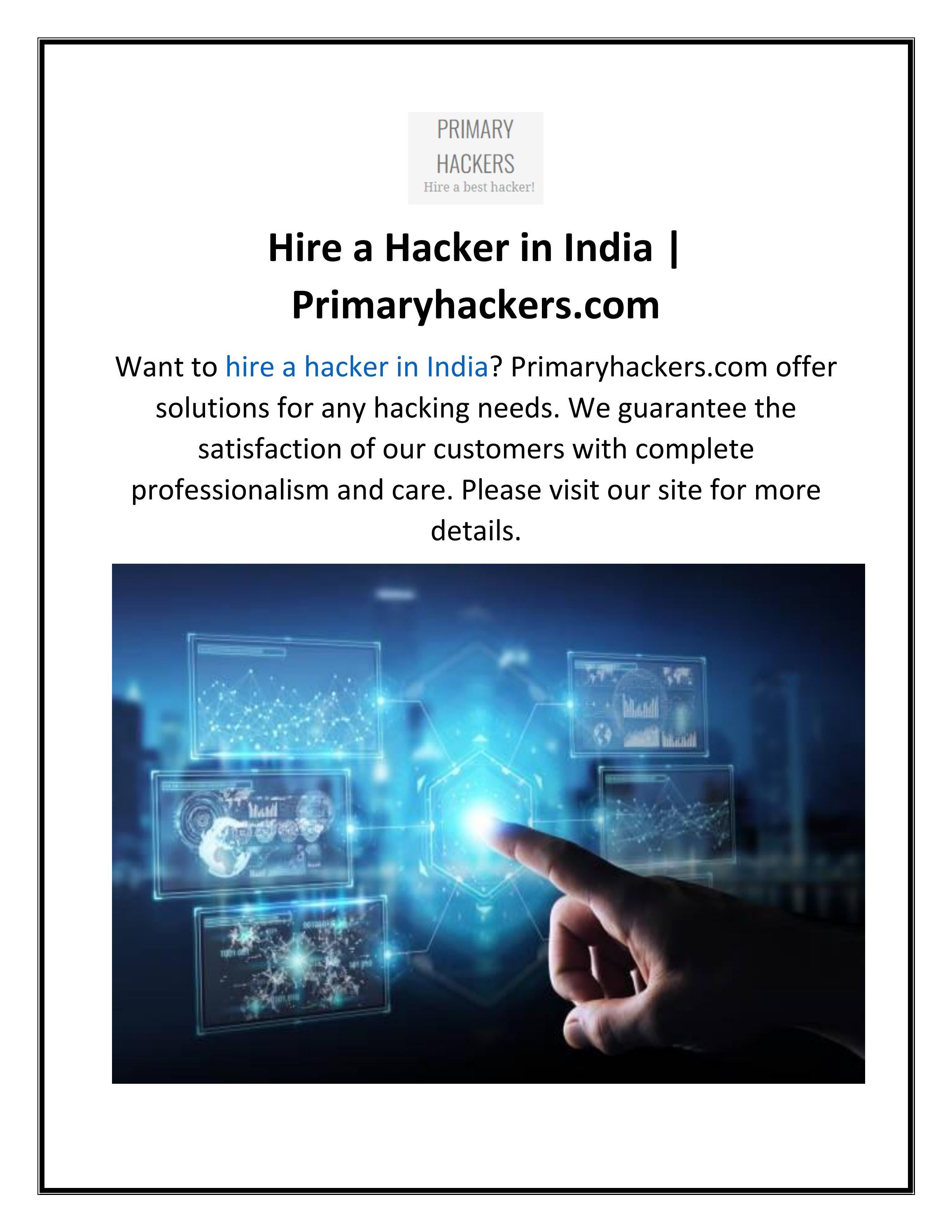 Hire a Hacker in India by Primary Hackers Issuu