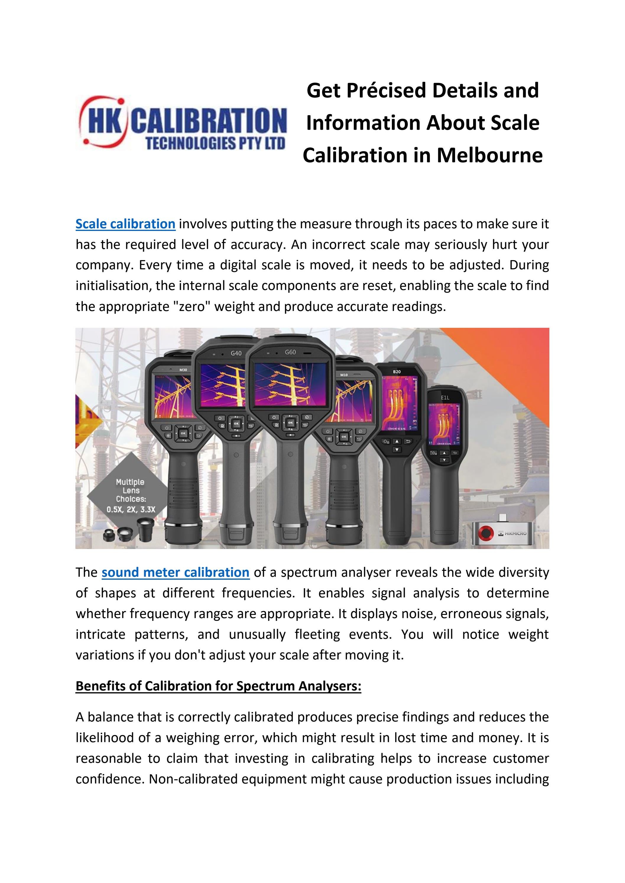 Get Précised Details and Information About Scale Calibration in