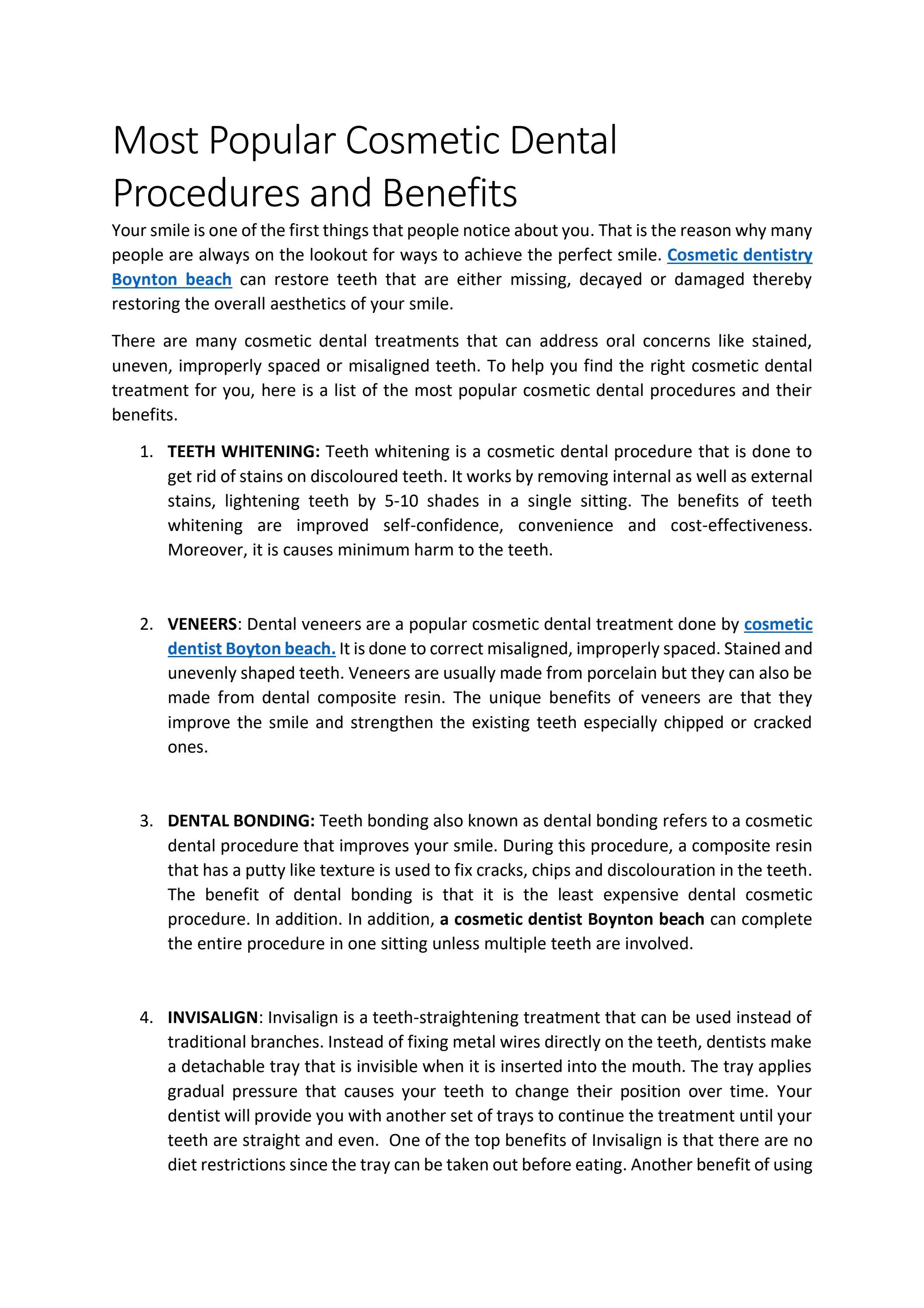 Ocean DentalMost Popular Cosmetic Dental Procedures and Benefits by Jessica Barclay Issuu