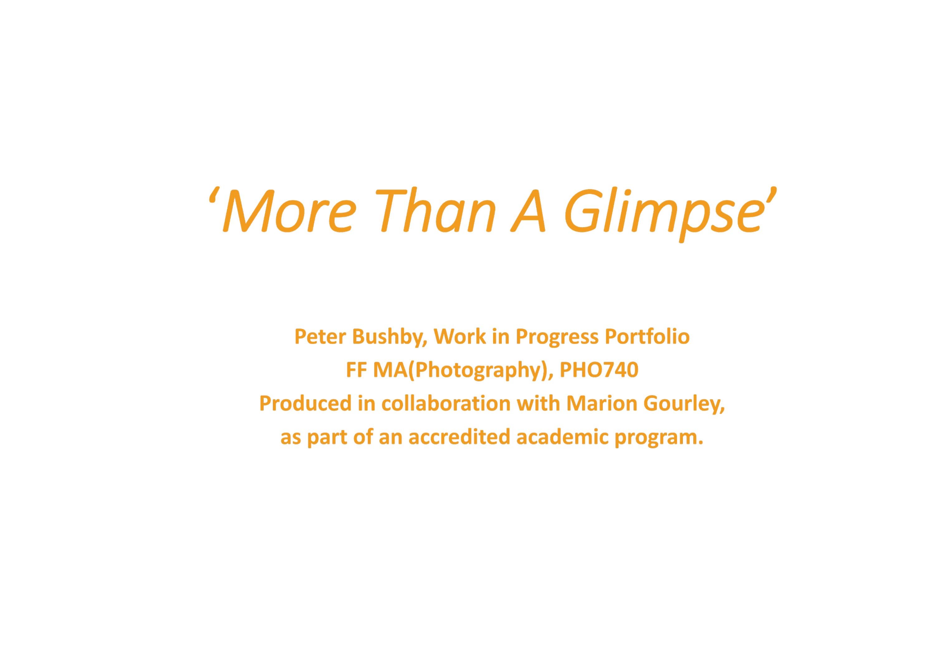 More Than A Glimpse by PeterBushby - Issuu