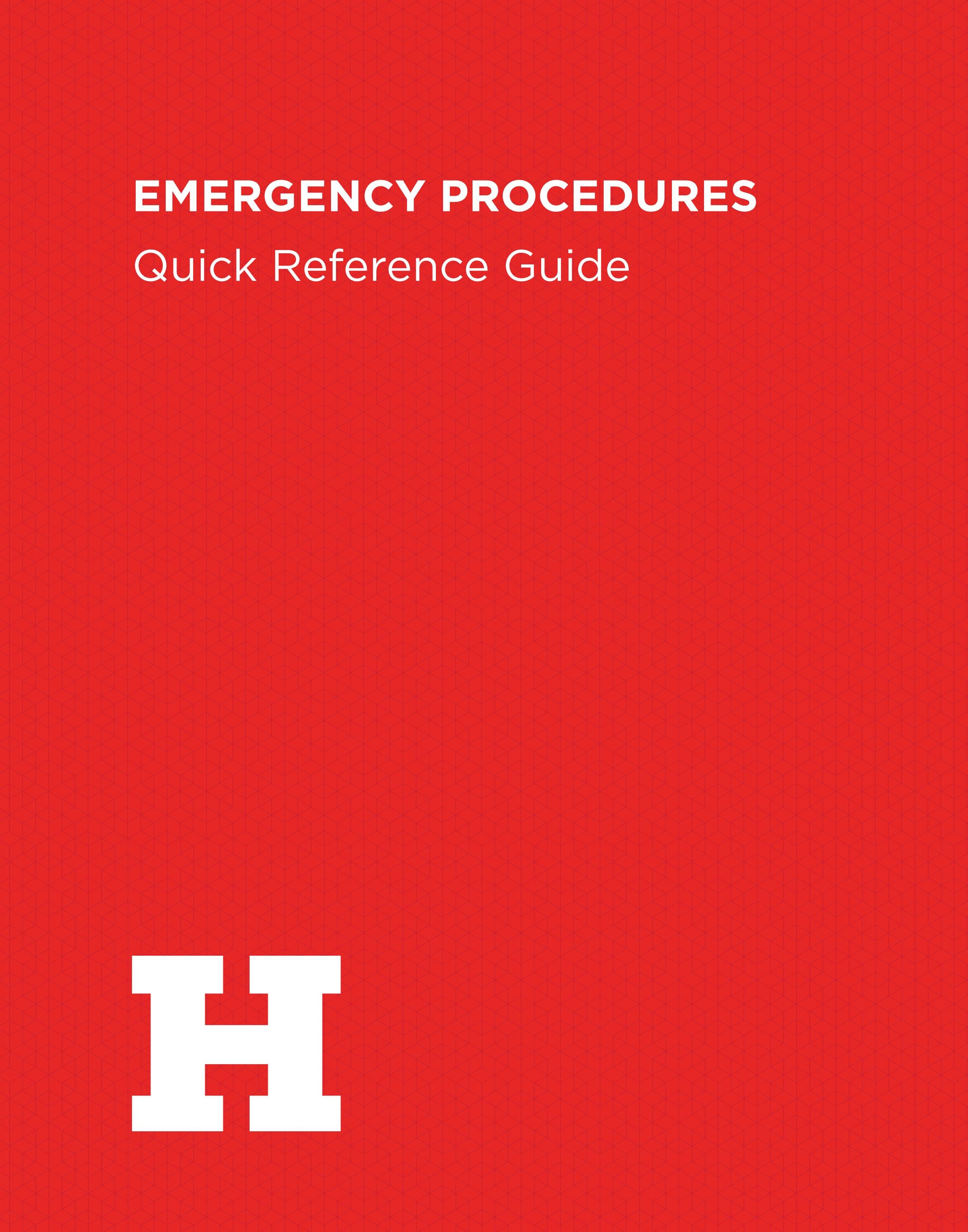 Emergency ProceduresQuick Reference Guide by University of Hartford