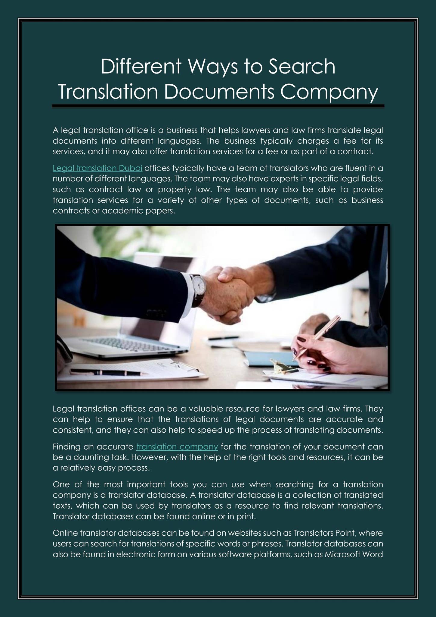 Different Ways to Search Translation Documents Company by ...
