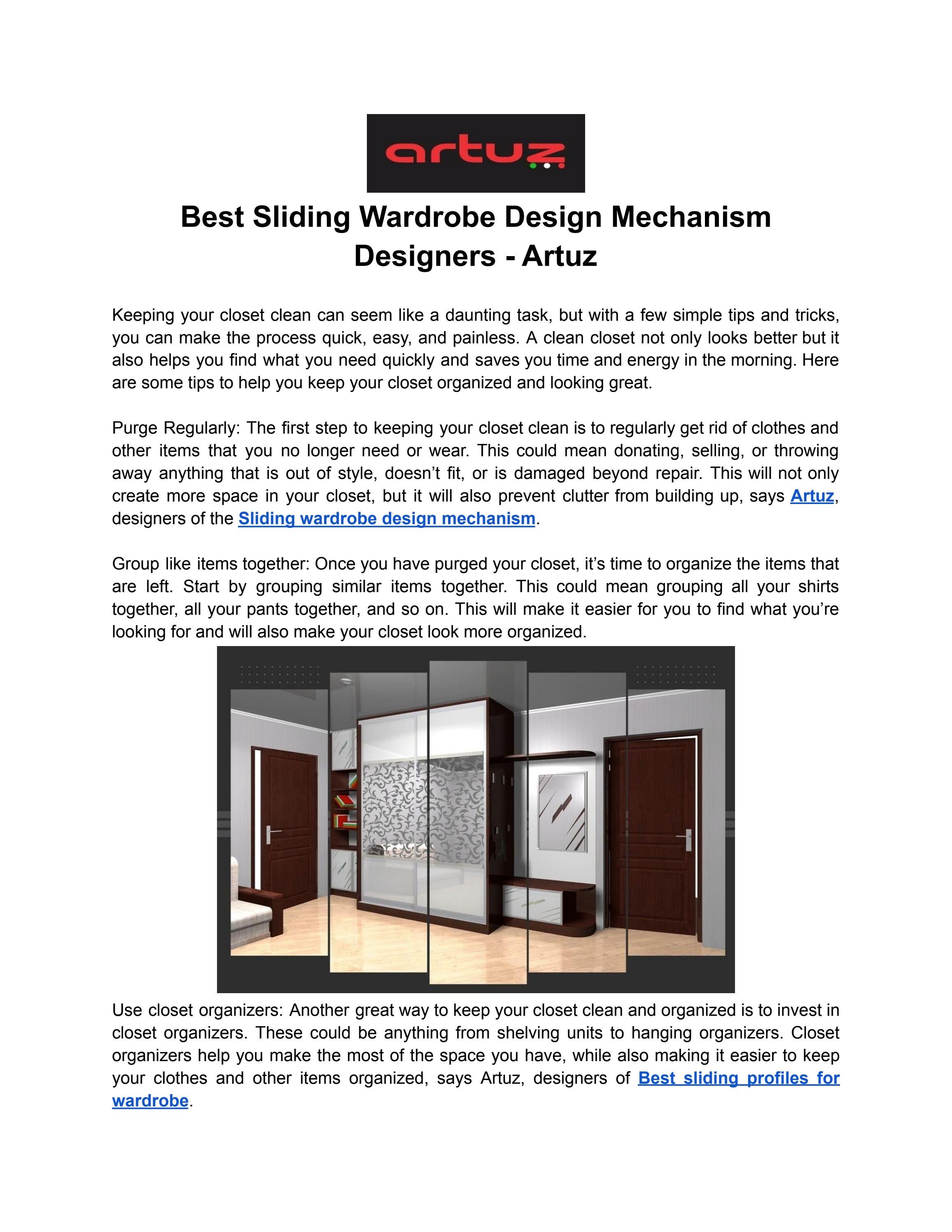 Best Sliding Wardrobe Design Mechanism Designers Artuz by Artuz