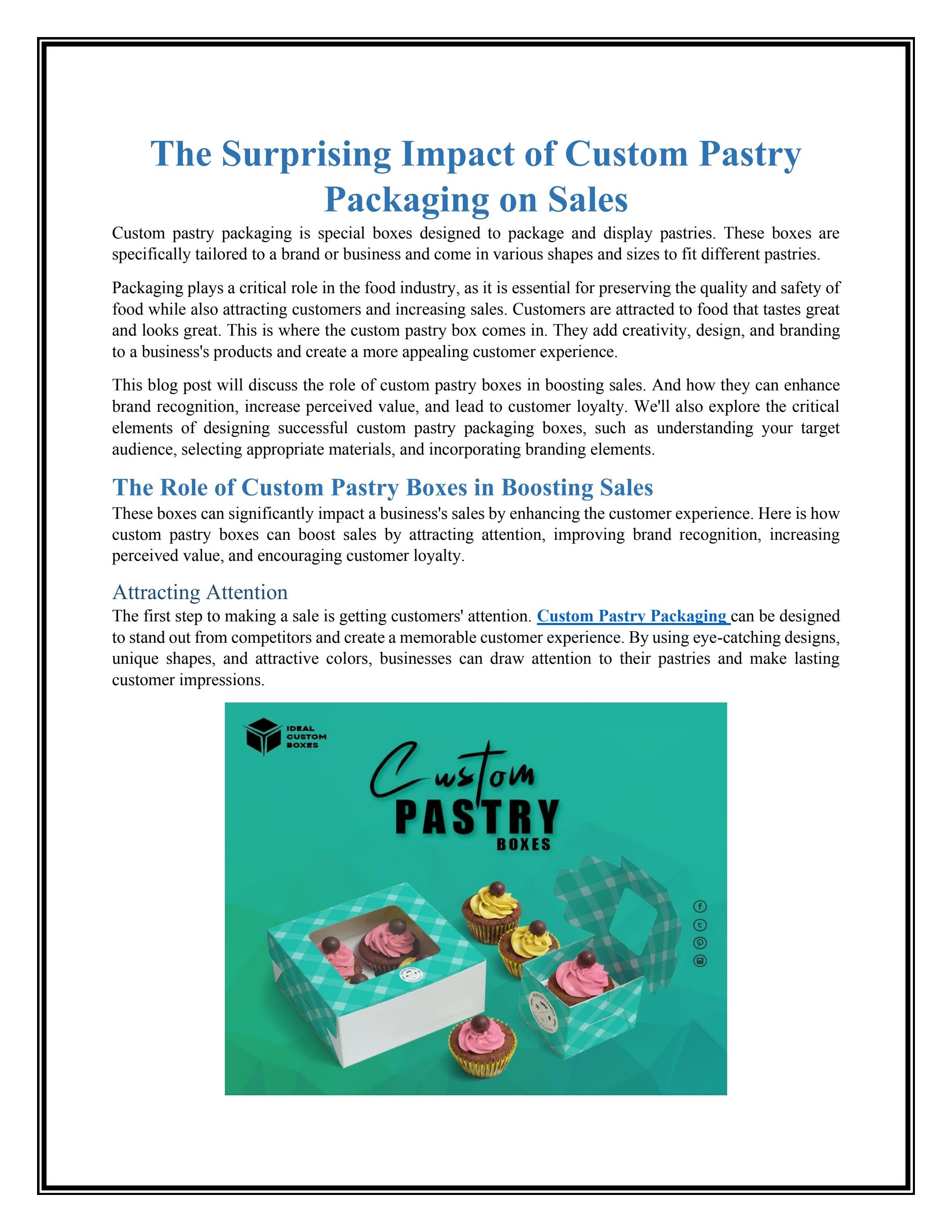Custom Pastry Boxes by Amelia Jerry Issuu