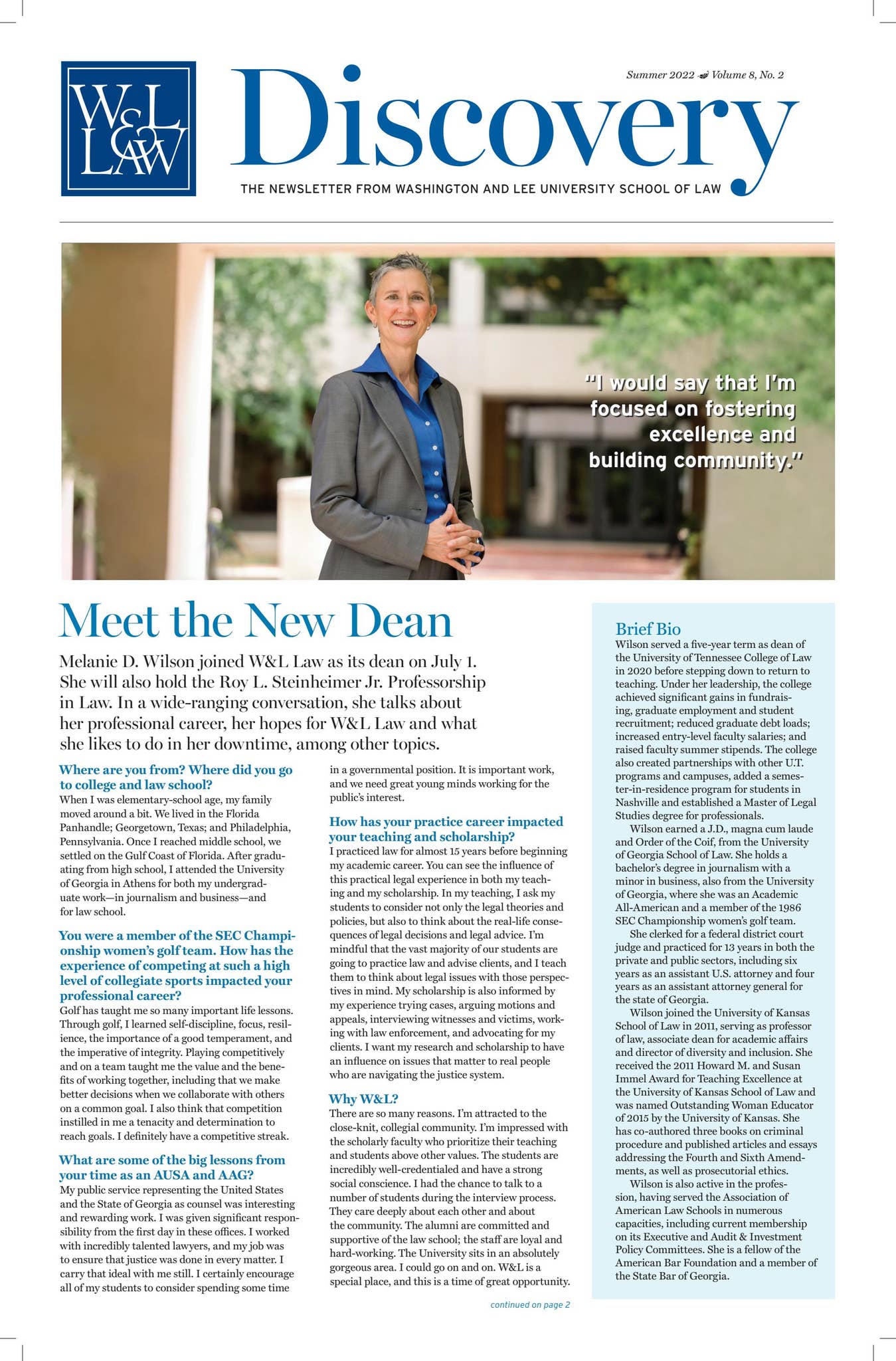 W&L Law Discovery - Summer 2022 by Washington and Lee School of Law - Issuu