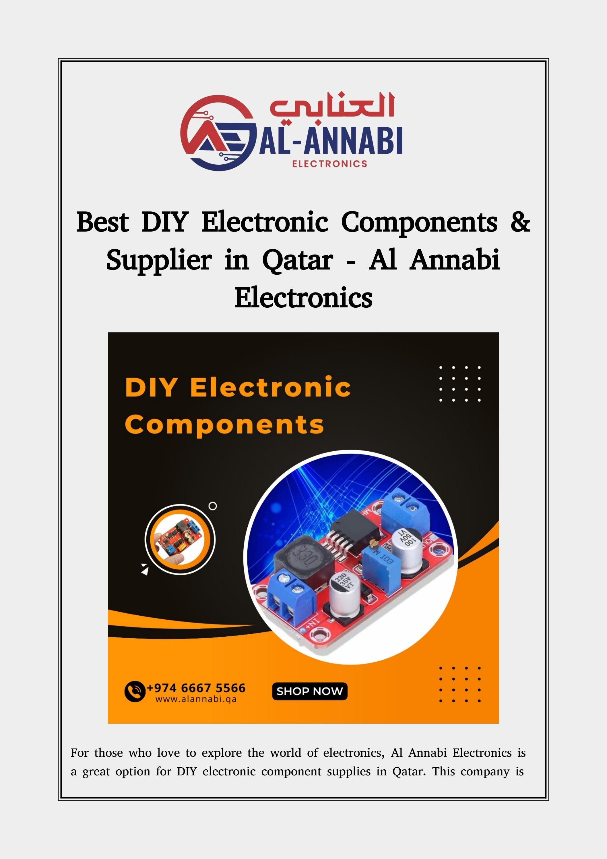 Best DIY Electronic Components & Supplier in Qatar Al Annabi Electronics by