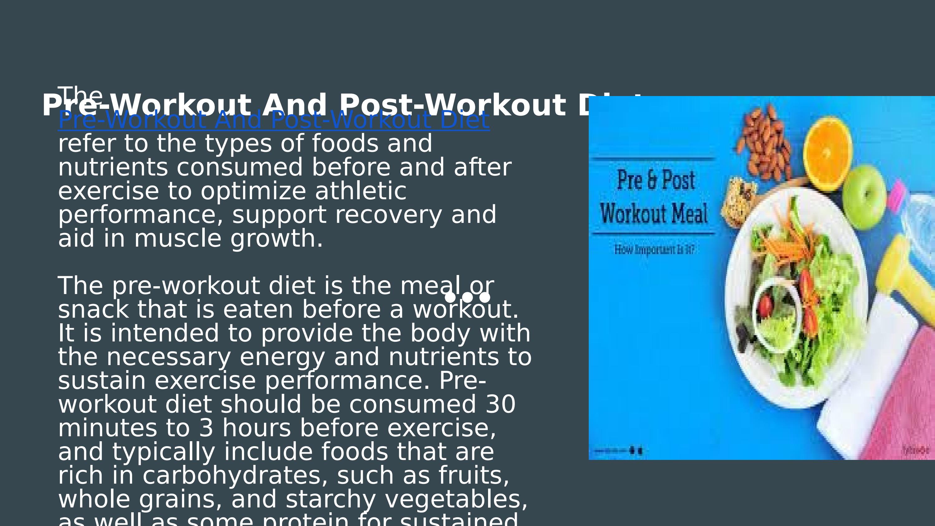 PreWorkout And PostWorkout Diet by emily_blunt20 Issuu