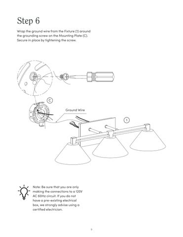 nathanjameshome 家具目录 · Ronnie 镜前灯 Instruction Sheet 第 9 页