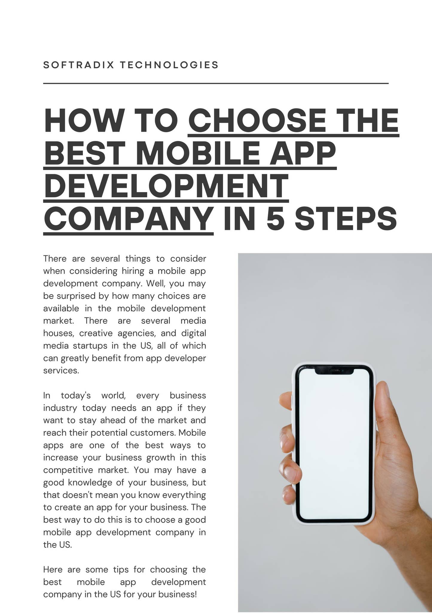How To Choose The Best Mobile App Development Company In 5 Steps by ...
