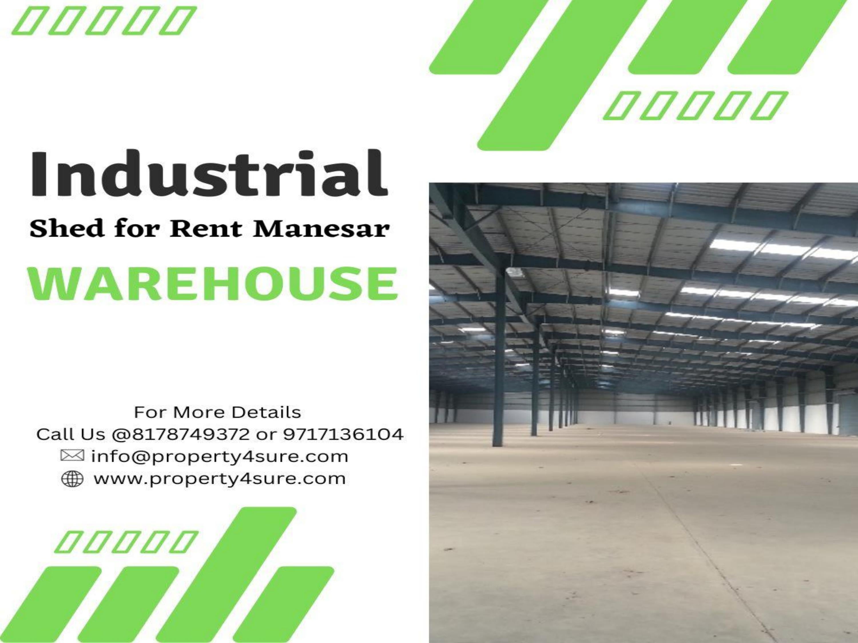 Industrial Property for Rent in IMT Manesar Industrial Shed for Rent