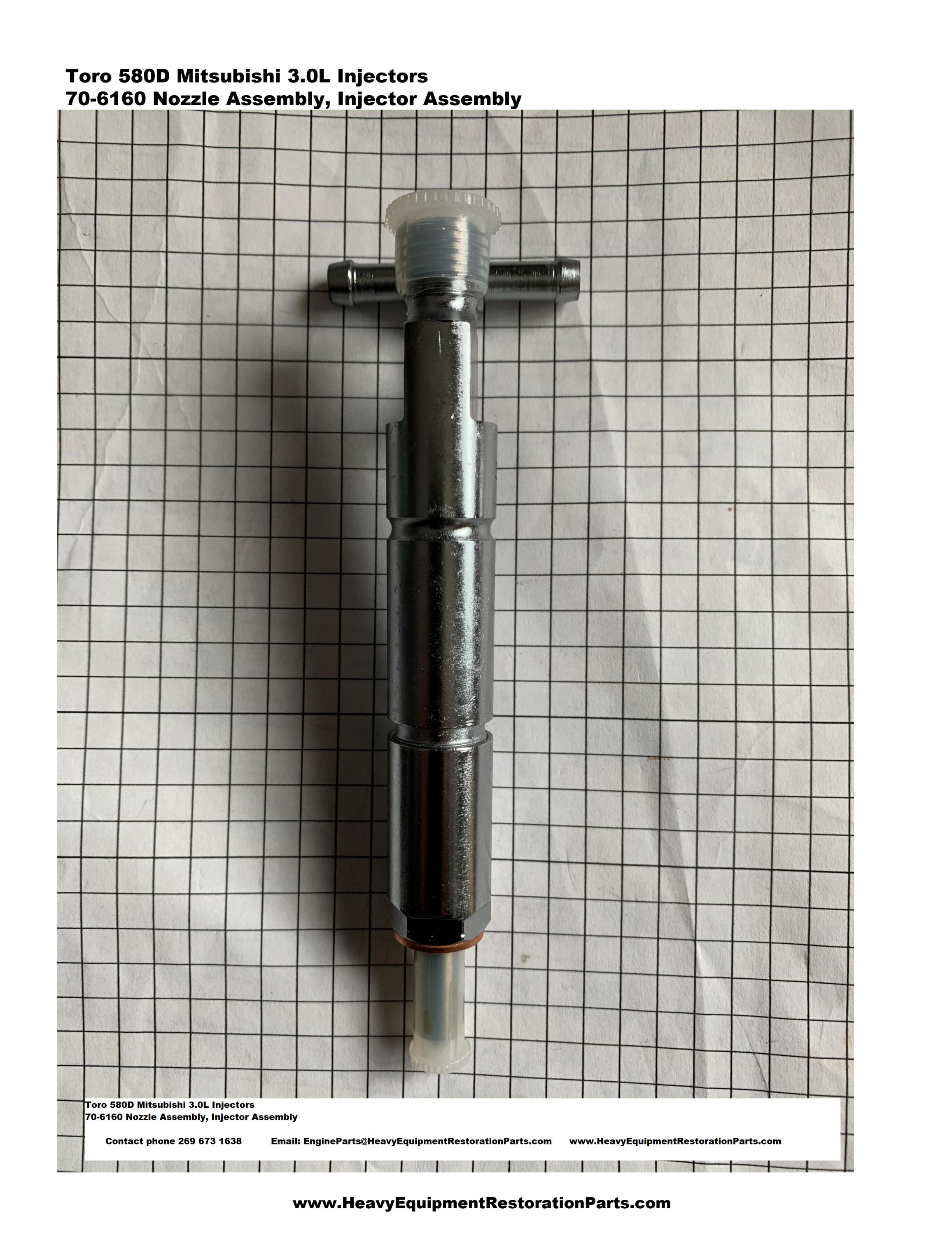 Toro 580D Mitsubishi 3 0L Injectors 70 6160 Nozzle Assembly Injector toro-580d-mitsubishi-3-0l-injectors-70-6160-nozzle-assembly-injector