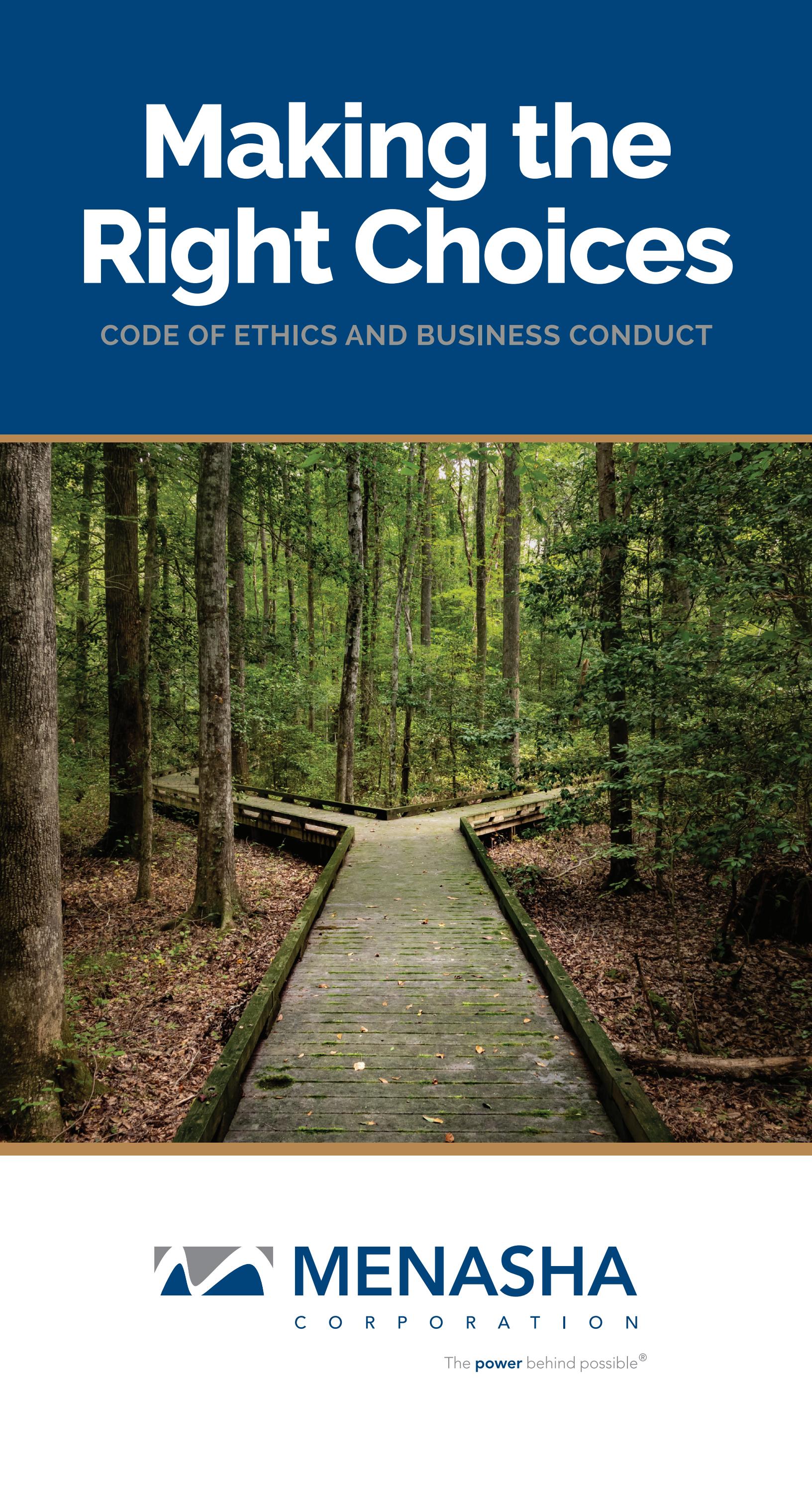 Menasha Corporation Code of Ethics — English by menashacorporation Issuu