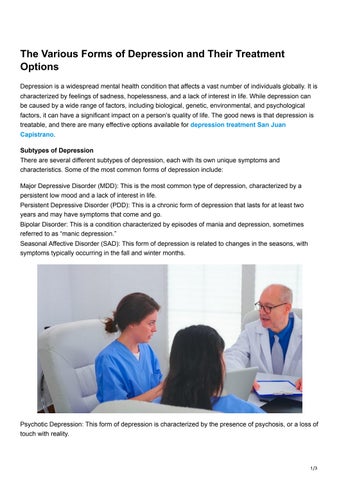 The Various Forms of Depression and Their Treatment Options by Renew ...