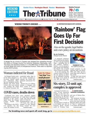 Cover of "The Orange County Tribune Feb. 18, 2023"