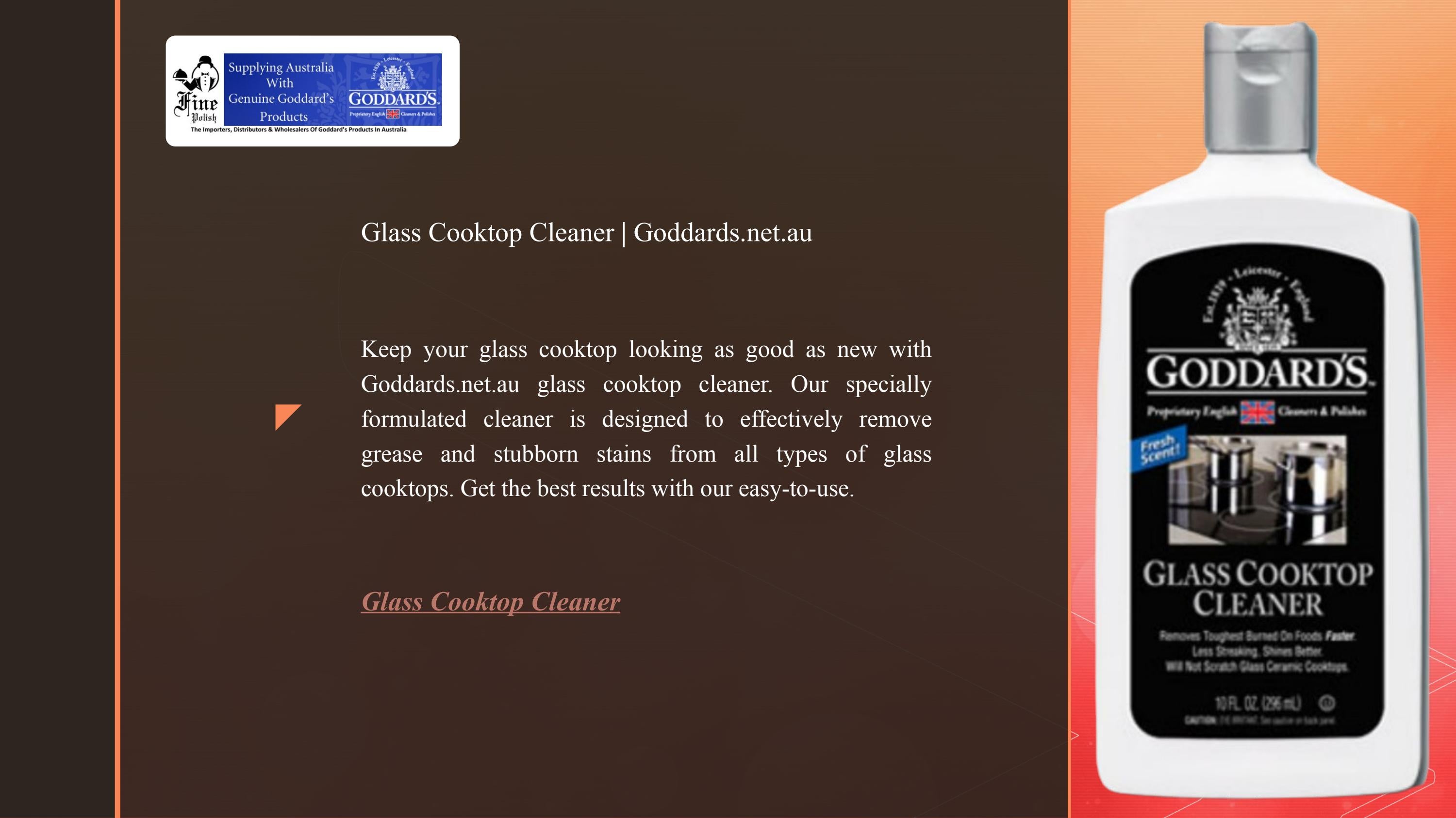 Glass Cooktop Cleaner by Goddards Issuu