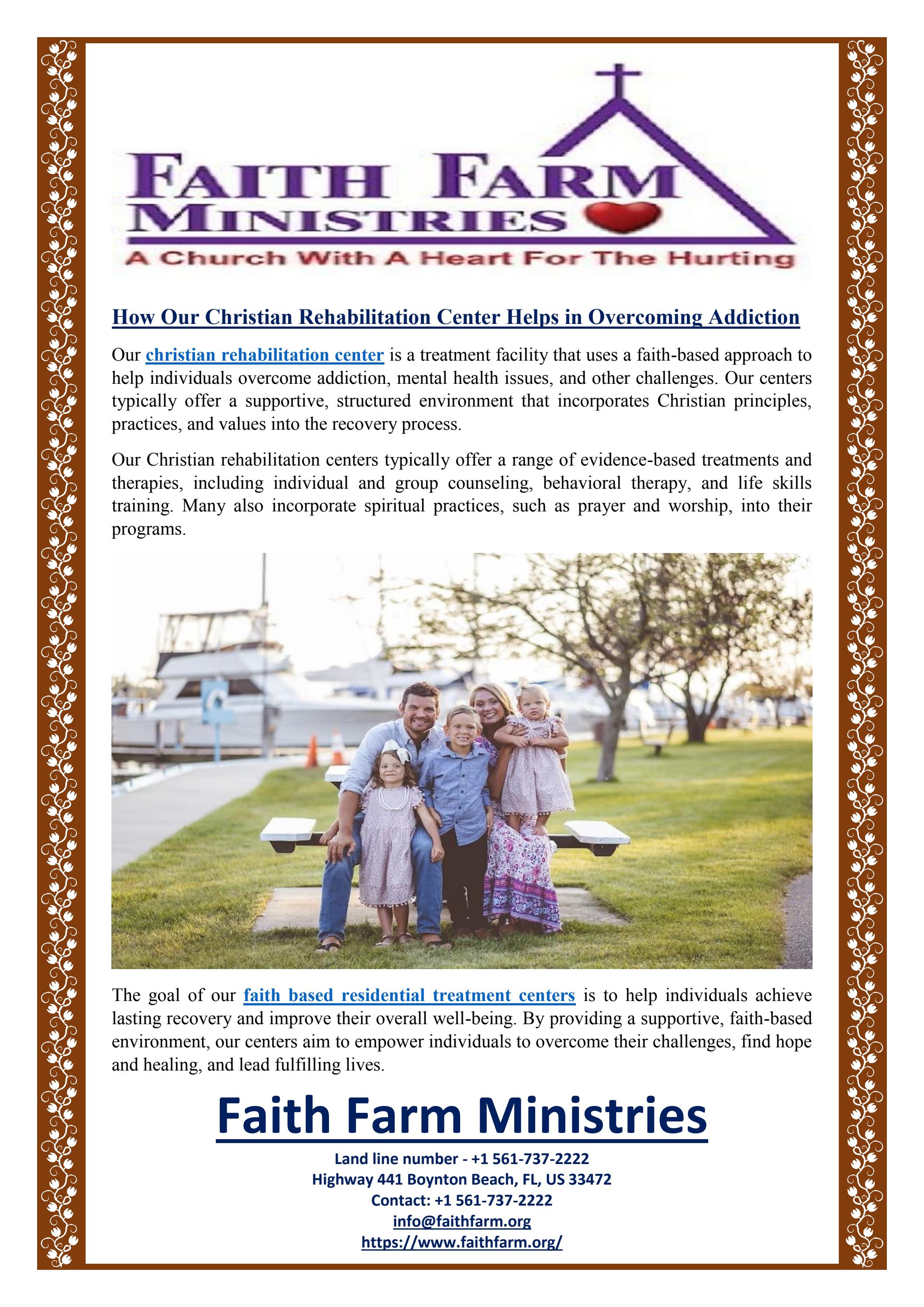 How Our Christian Rehabilitation Center Helps in Addiction
