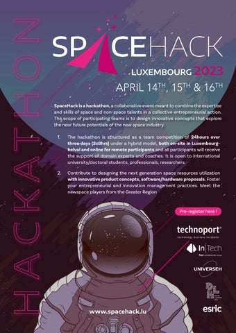 SpaceHack 2023 (NewSpace Technology hackathon) by technoport - Issuu