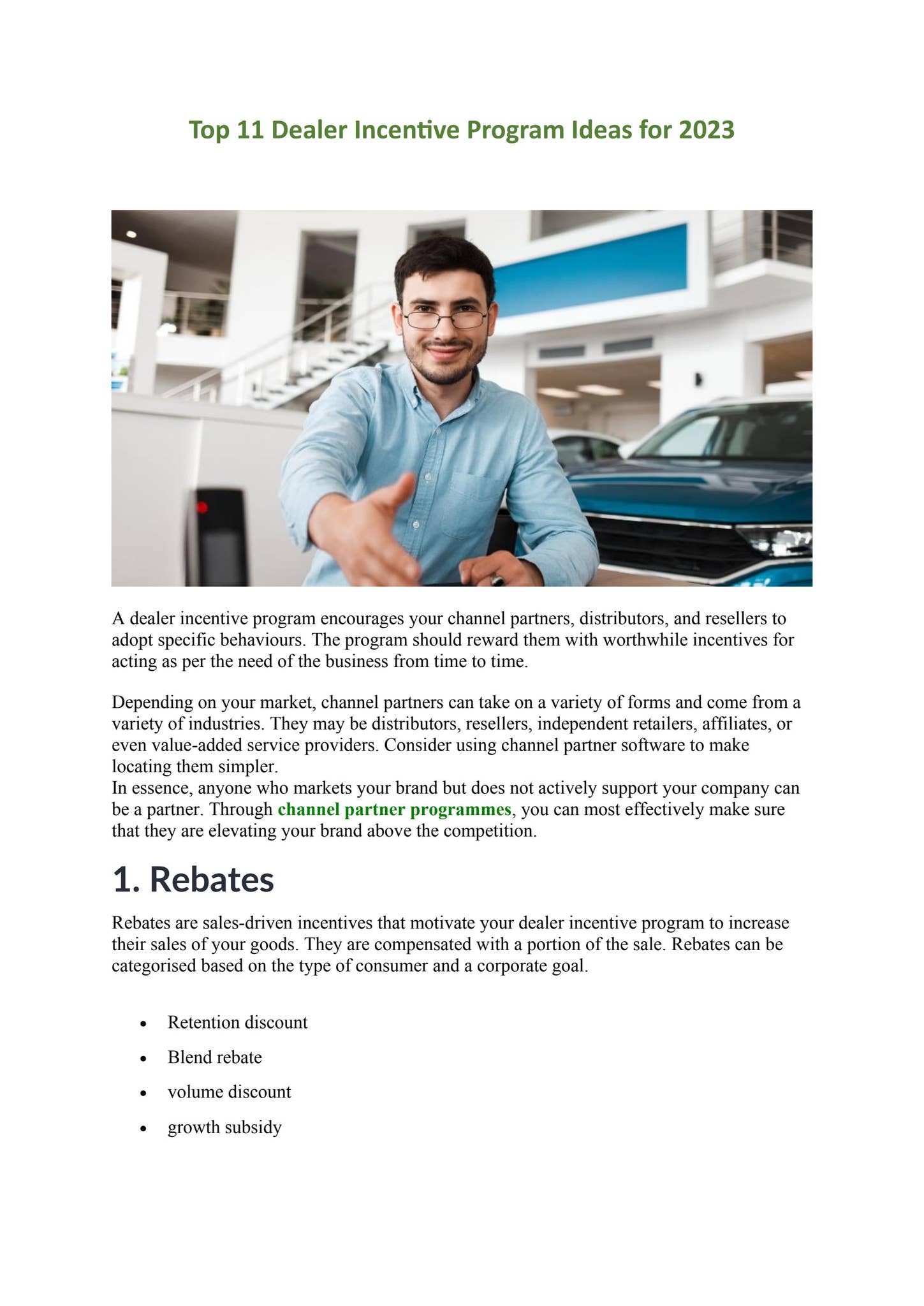 Dealer Incentive Programs Example Top 11 Dealer Incentive Program Ideas for 2023 by Reward Port - Issuu