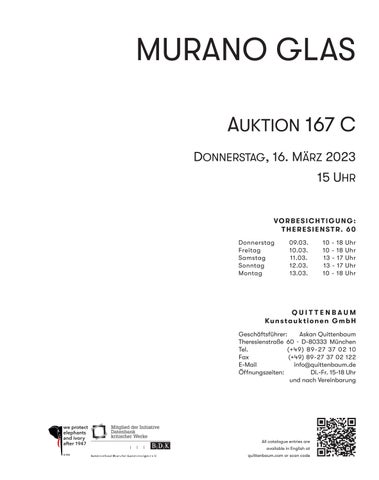 Quittenbaum Kunstauktionen GmbH 灯饰目录 · 167C | Auktion ' 穆拉诺玻璃 Glas' | Quittenbaum Kunstauktionen München 第 3 页