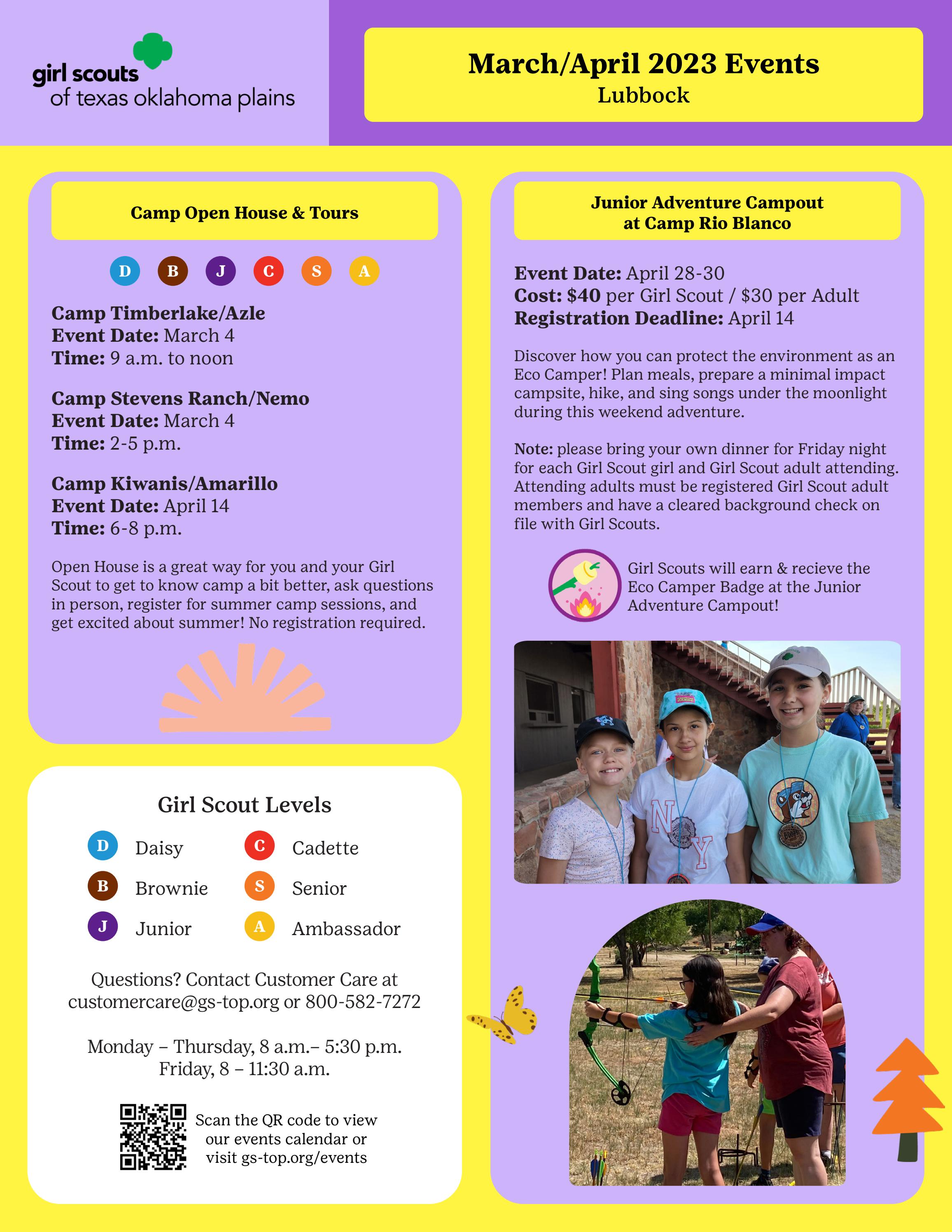 March/April 2023 Events Lubbock by Girl Scouts of Texas Oklahoma