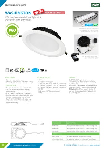 NVC Lighting UK 灯饰目录 · NVC Downlights Section 第 4 页