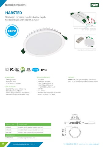 NVC Lighting UK 灯饰目录 · NVC Downlights Section 第 6 页