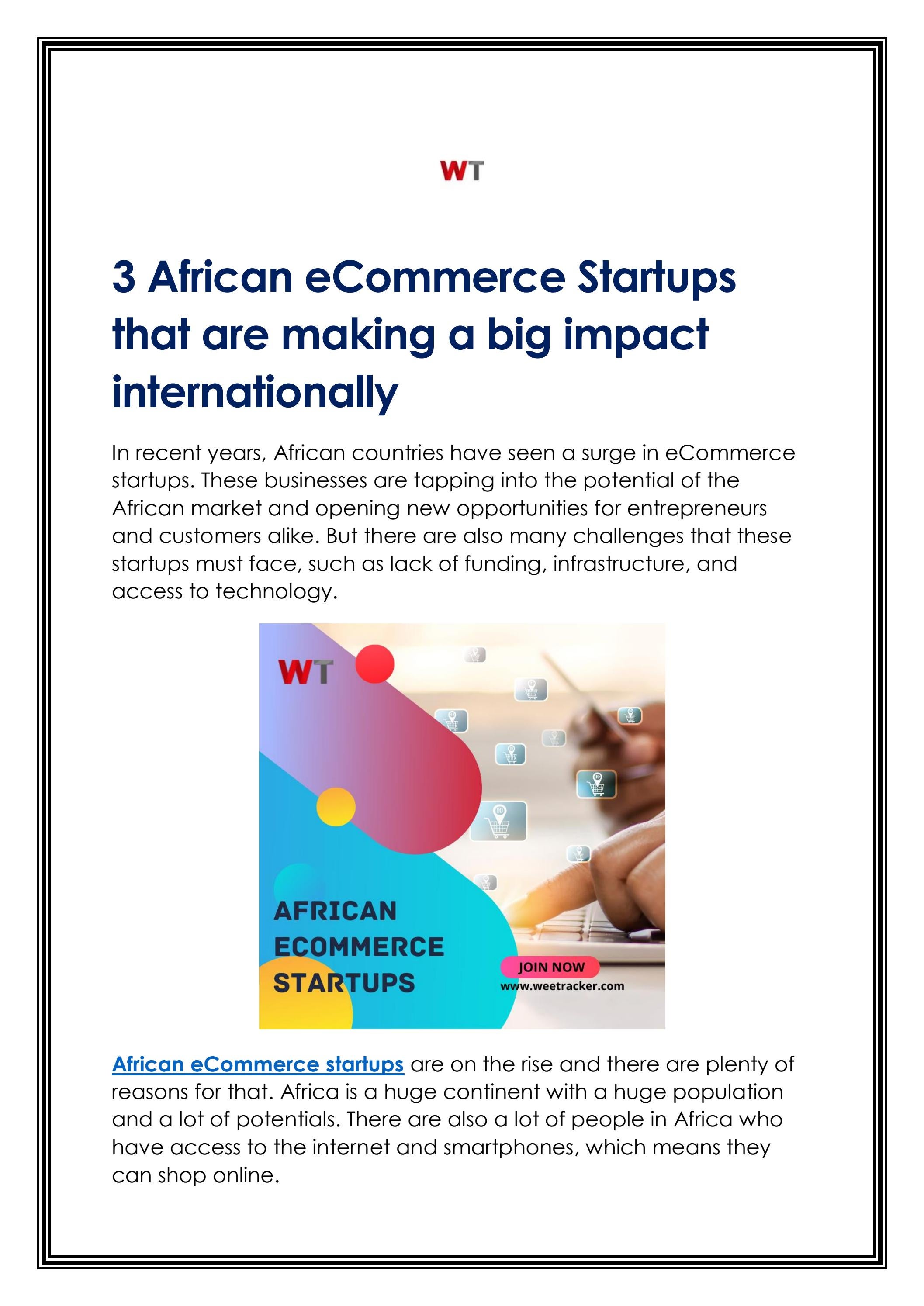 3 African Startups that are making a big impact