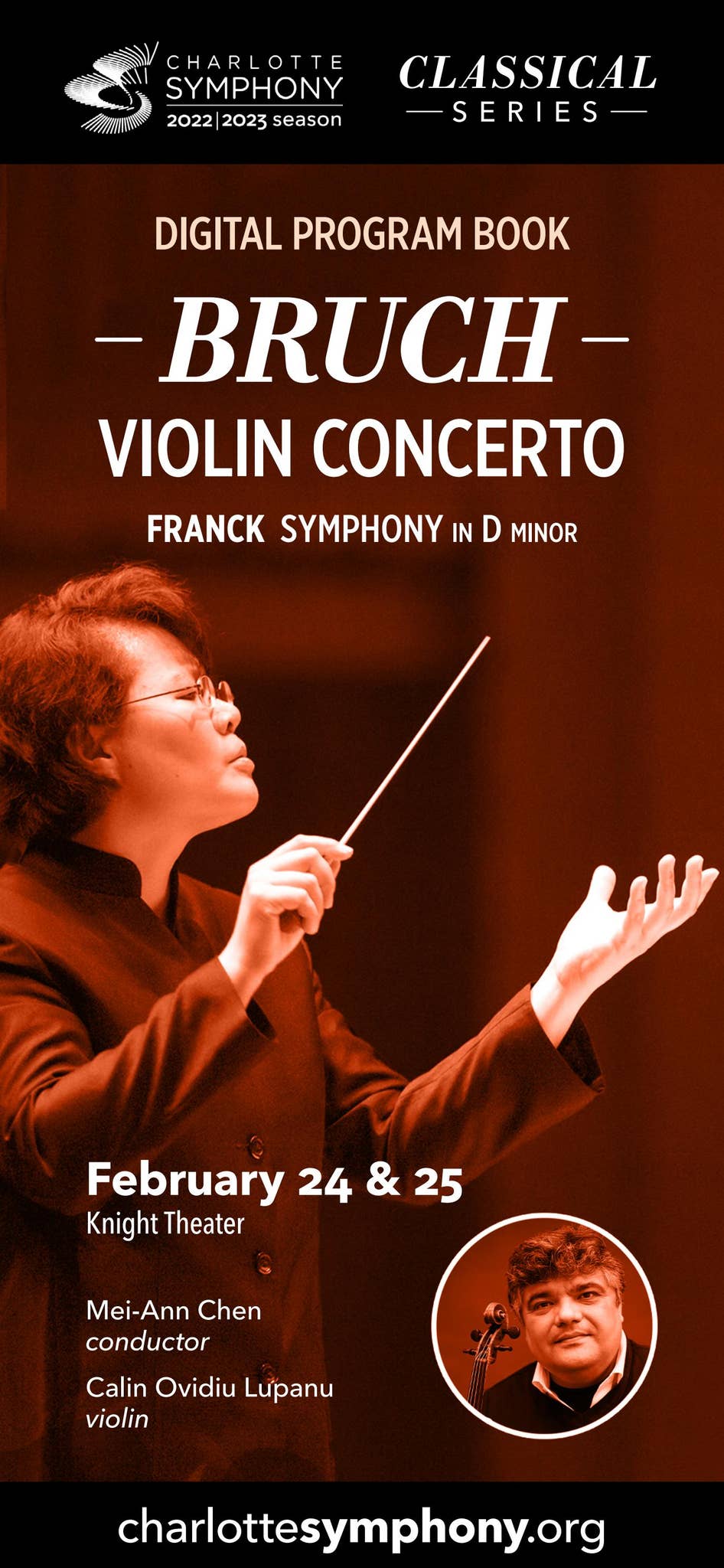 CSO Bruch Violin Concerto - program 02-24-23 by Charlotte Symphony ...