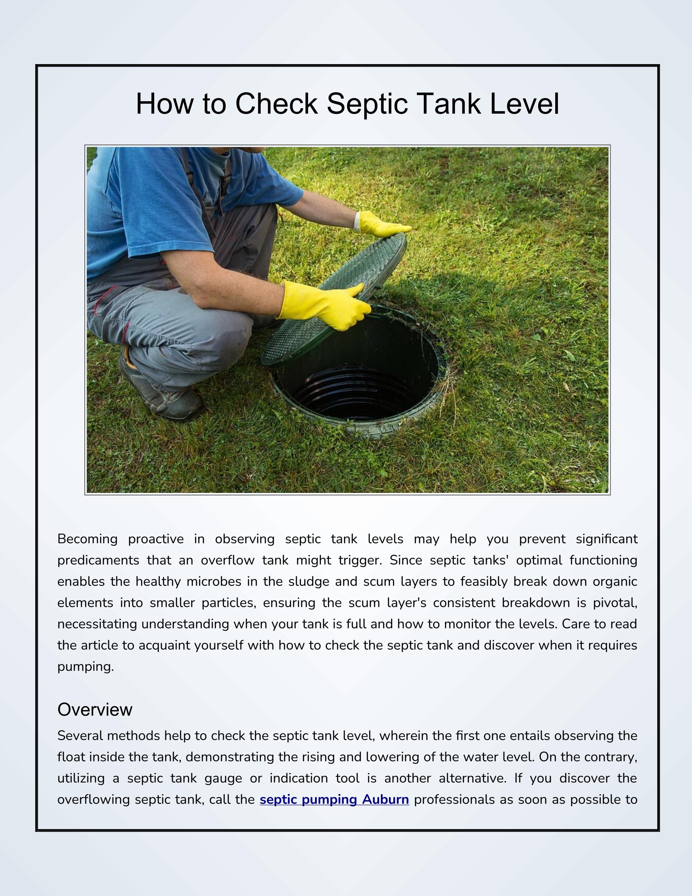 Signs of an Overflowing Septic Tank by Advanced Septic Service LLC Issuu