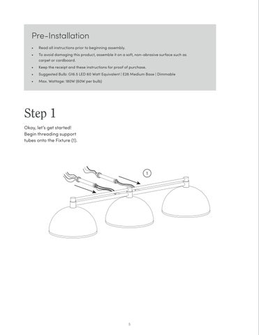 nathanjameshome 家具目录 · Ace 镜前灯 Instruction Sheet 第 5 页