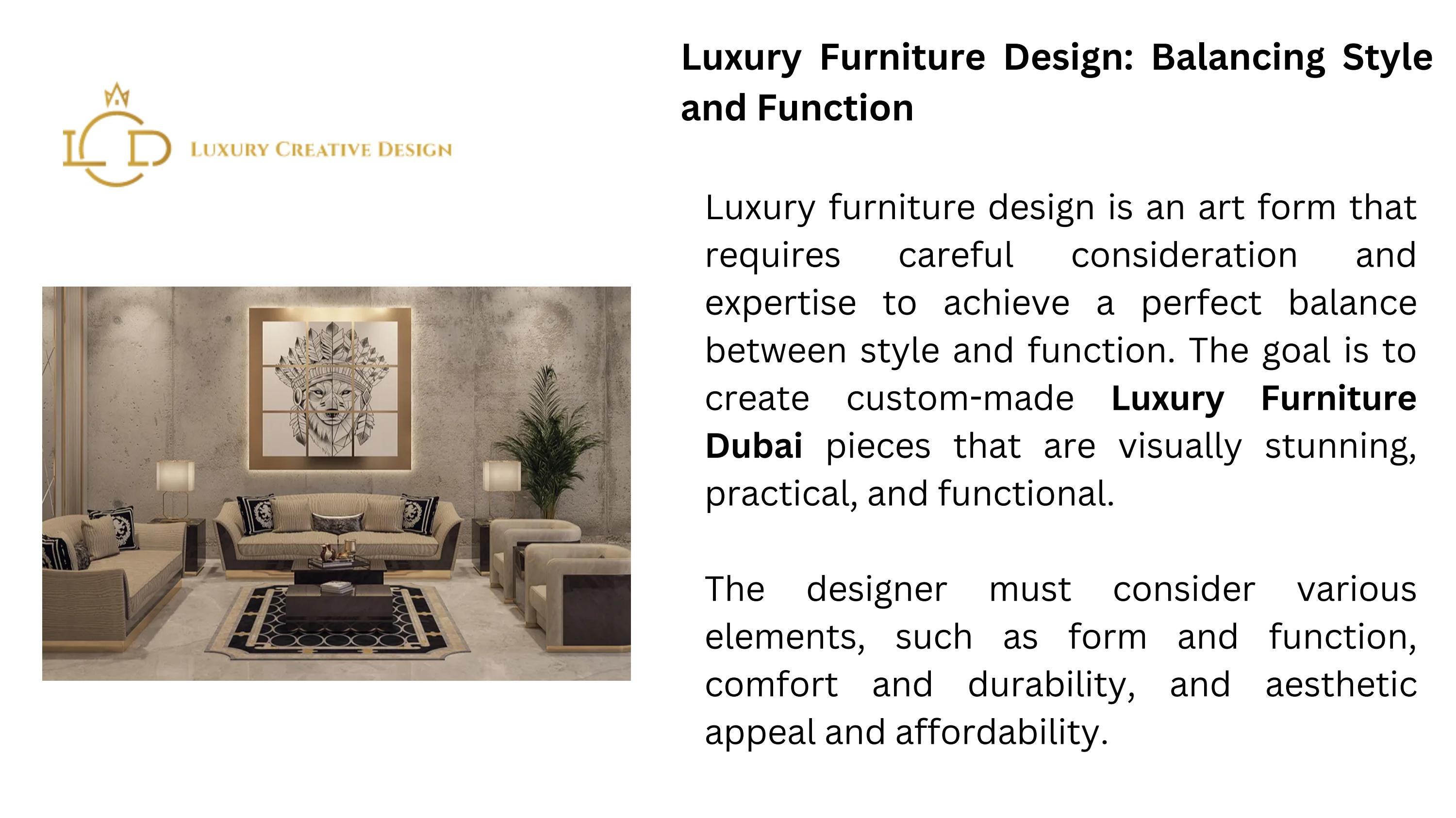 Luxury Furniture Dubai Luxury Creative design Dubai by Luxury