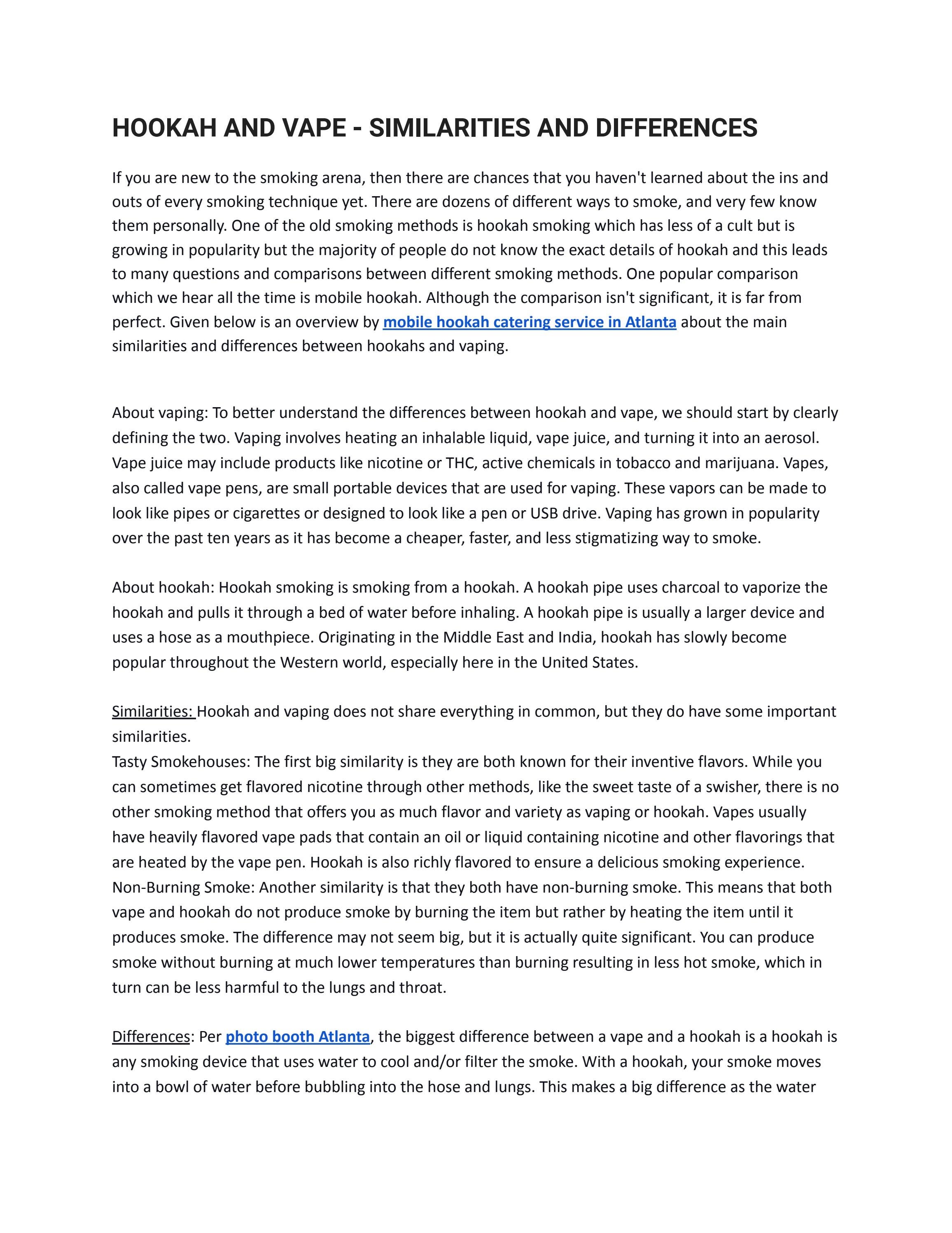 HOOKAH AND VAPE SIMILARITIES AND DIFFERENCES by Popnpixels Issuu