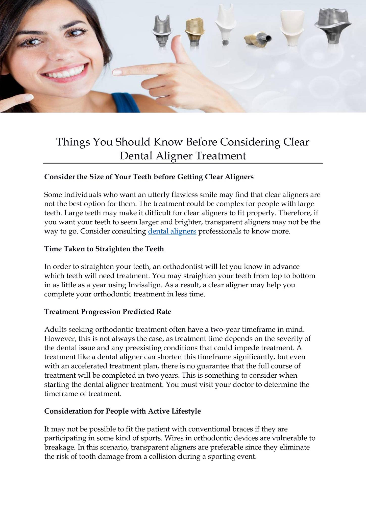 Things You Should Know Before Considering Clear Dental Aligner ...