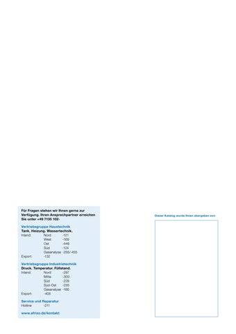 AFRISO Gesamtkatalog 2023/2024 第 2 页