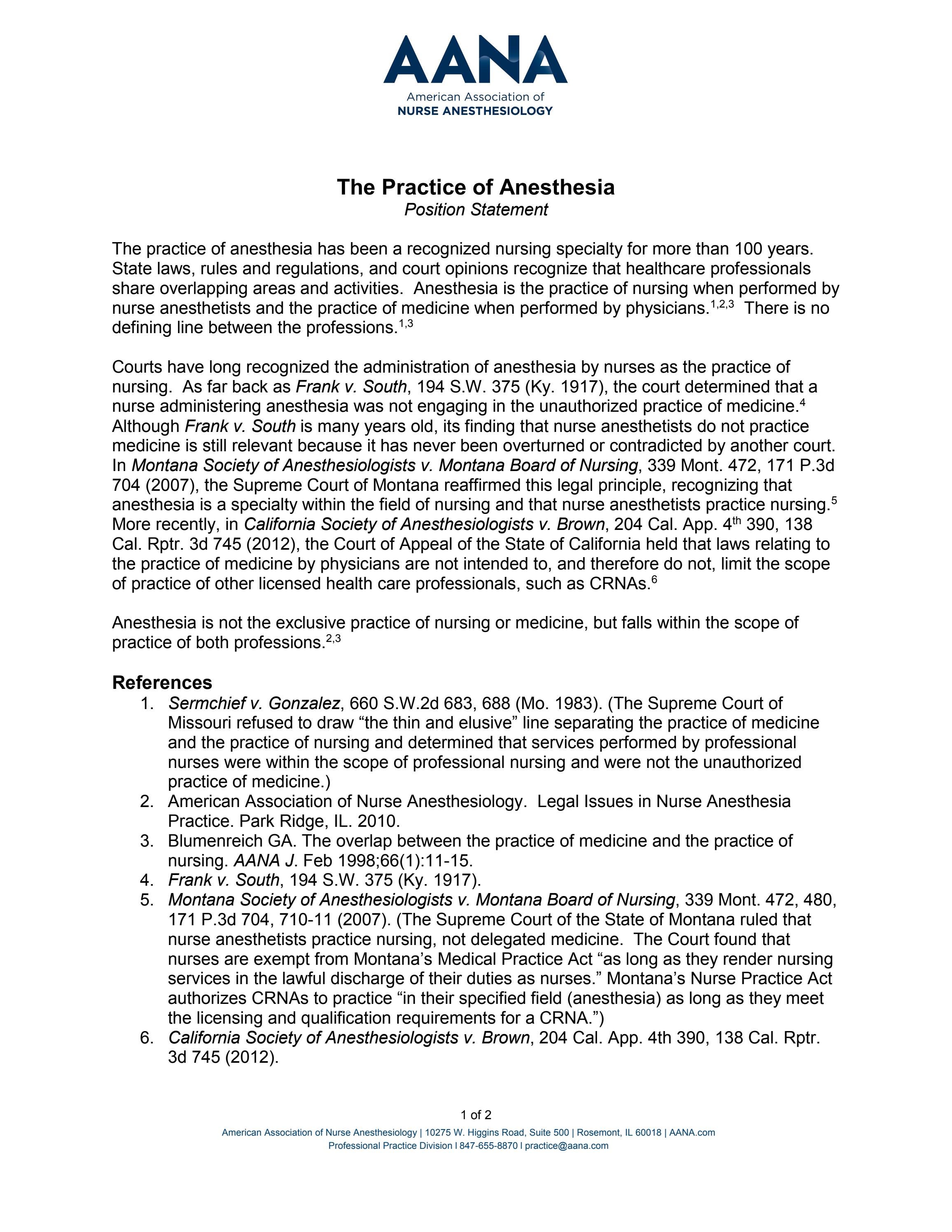 The Practice of Anesthesia by aanapublishing - Issuu