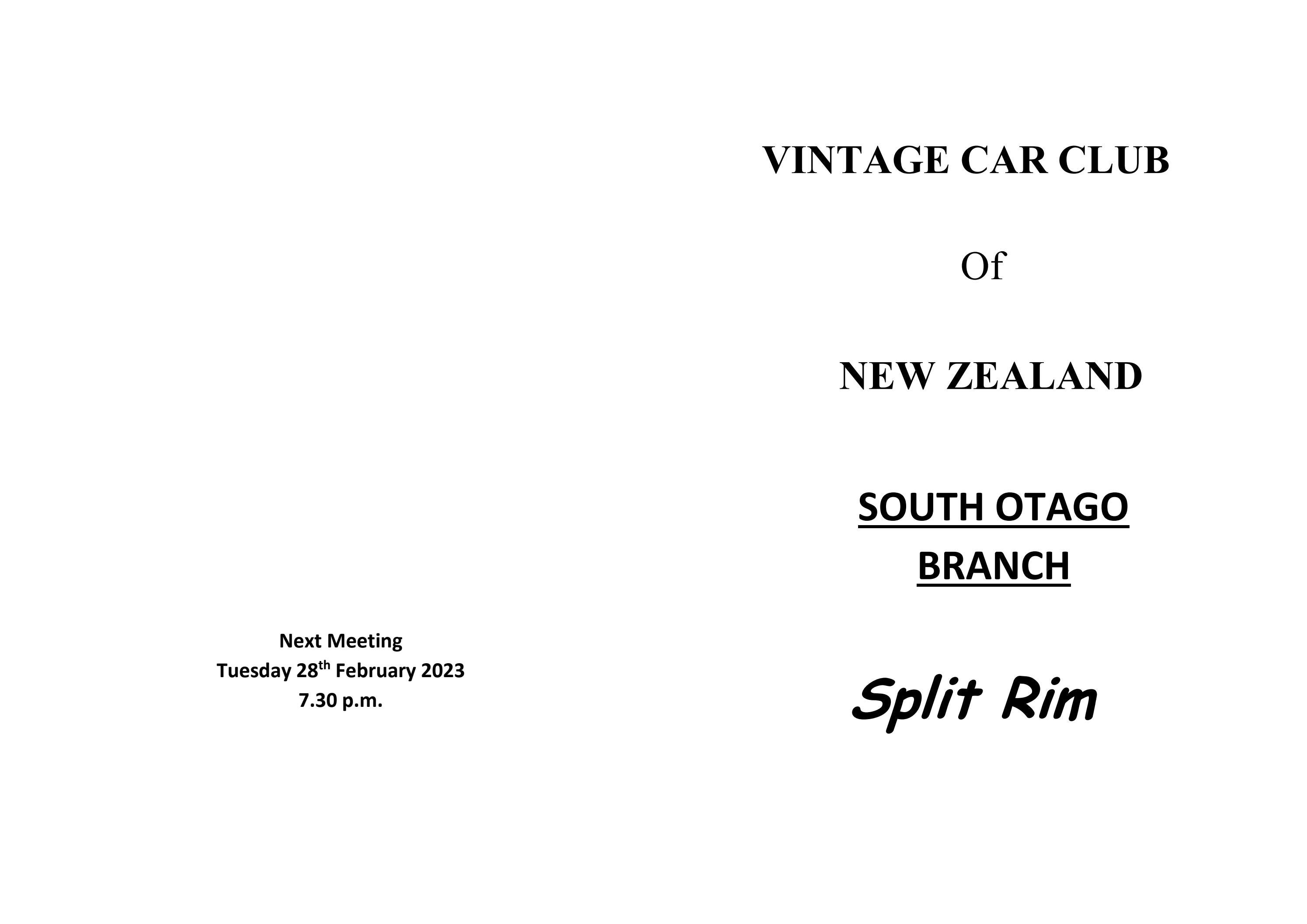 VCC STH CANTERBURY TRI CAR FEB 2023 by Vintage Car Club of New Zealand