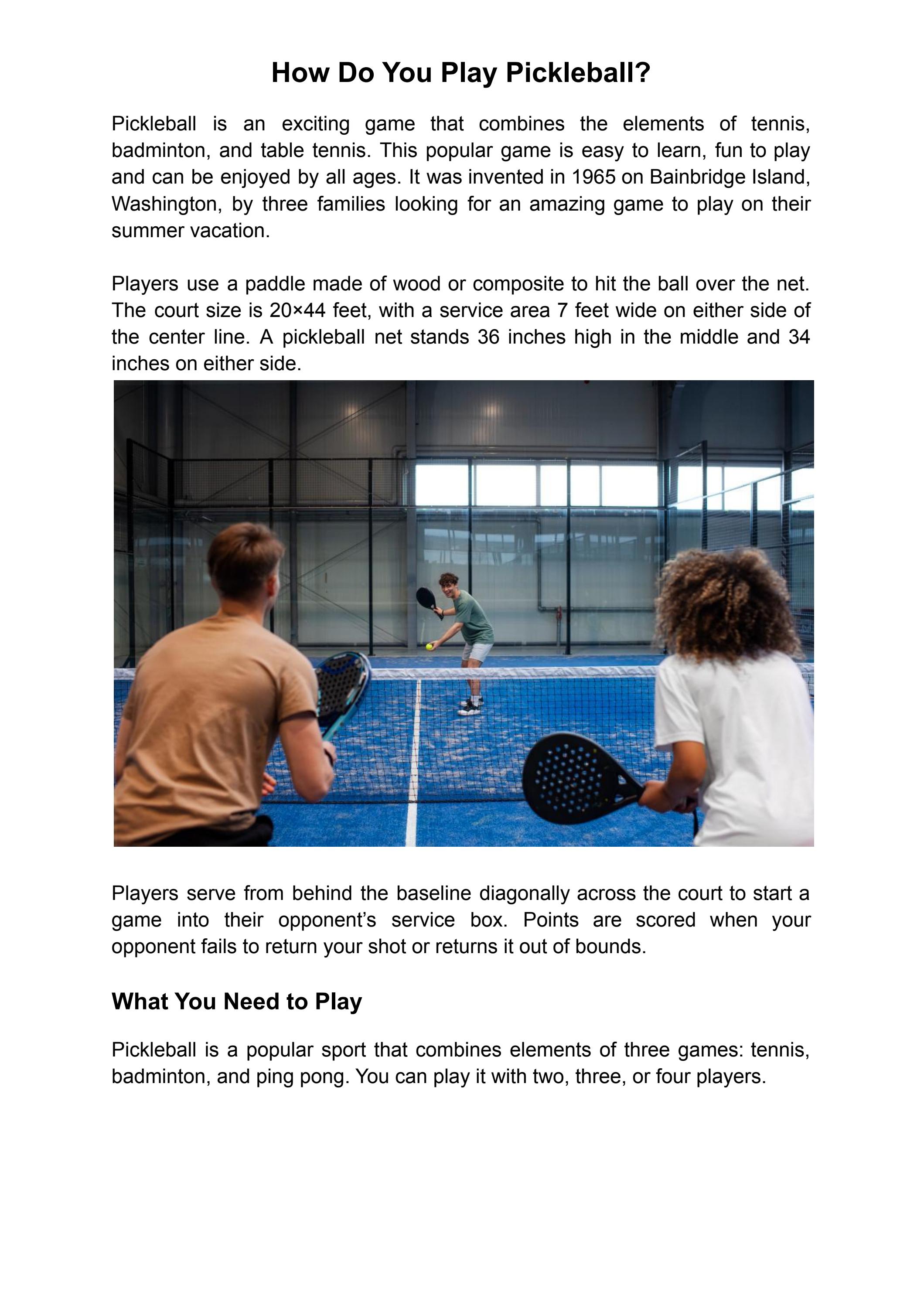 How Do You Play Pickleball? by Raquet Sports Issuu