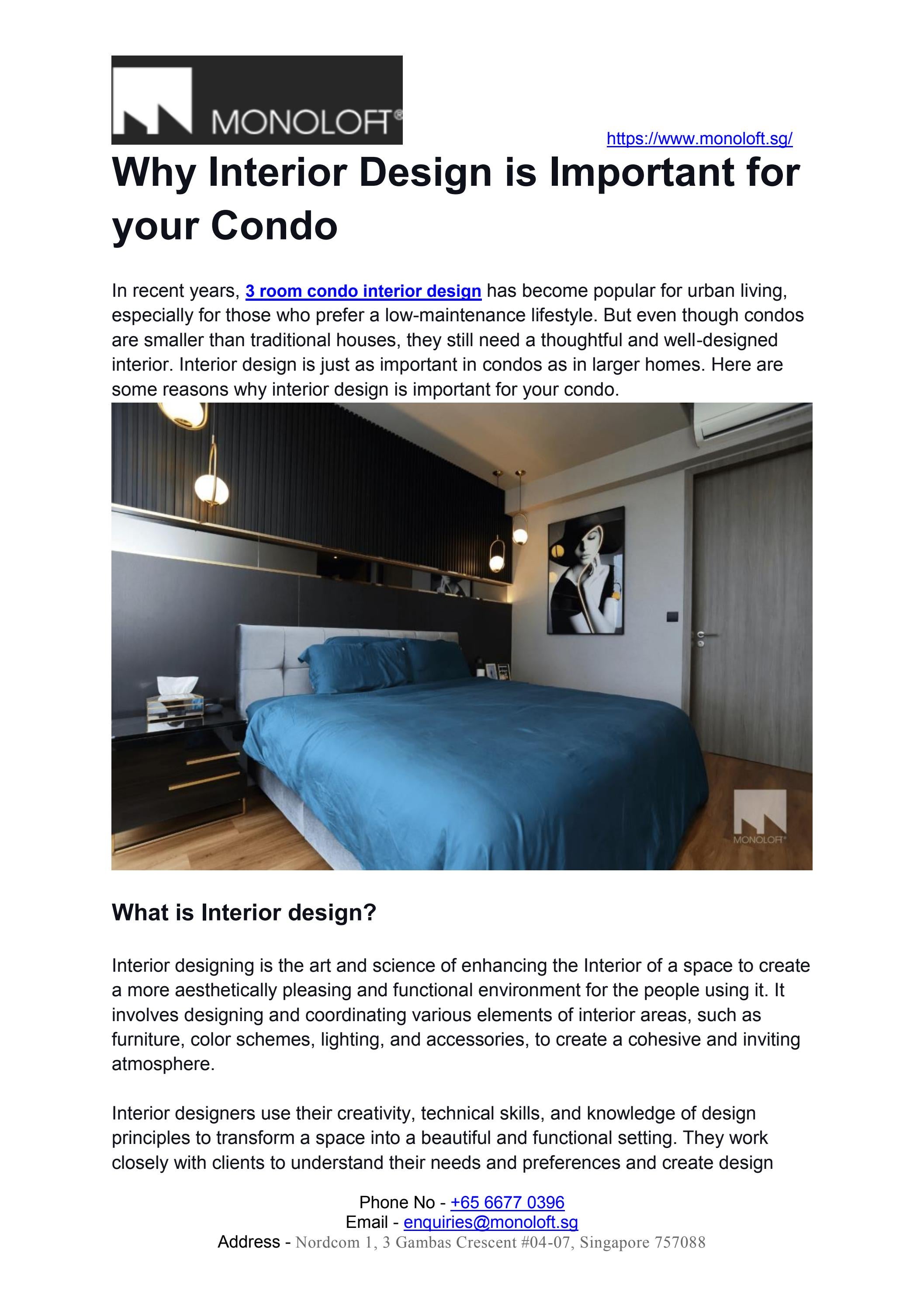 Why Interior Design is Important for your Condo by mono loft Issuu