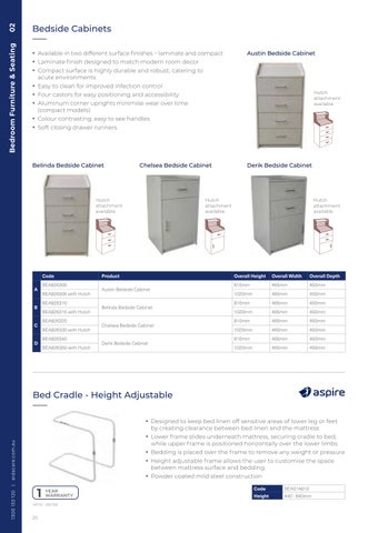 Aidacare 医疗 家具目录 第 22 页