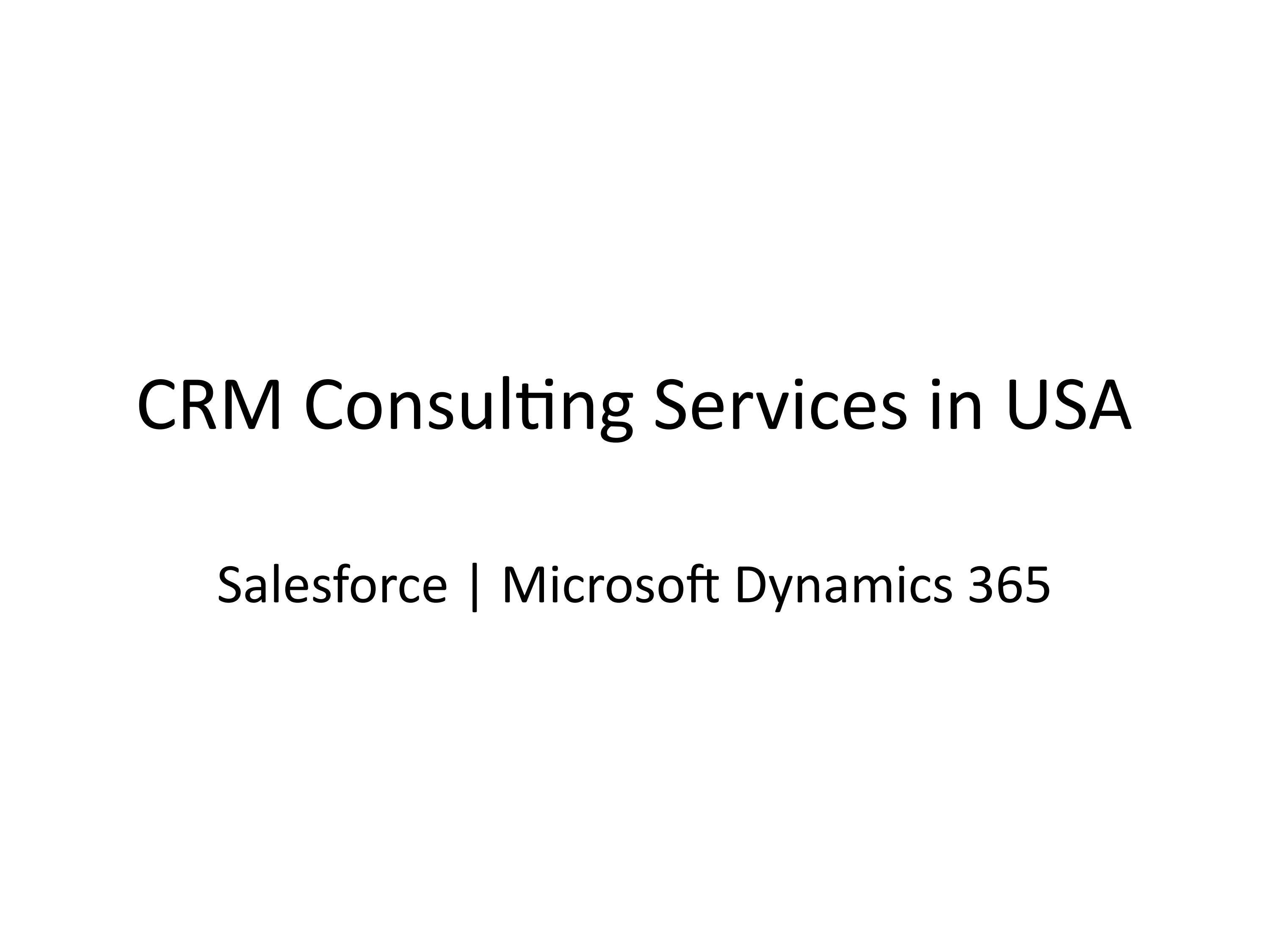 CRM solutions CRM Consulting Services CRM Solutions USA by