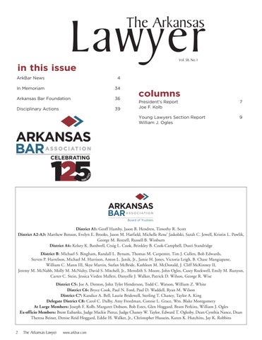 The Arkansas Lawyer 冬季 2023 第 4 页