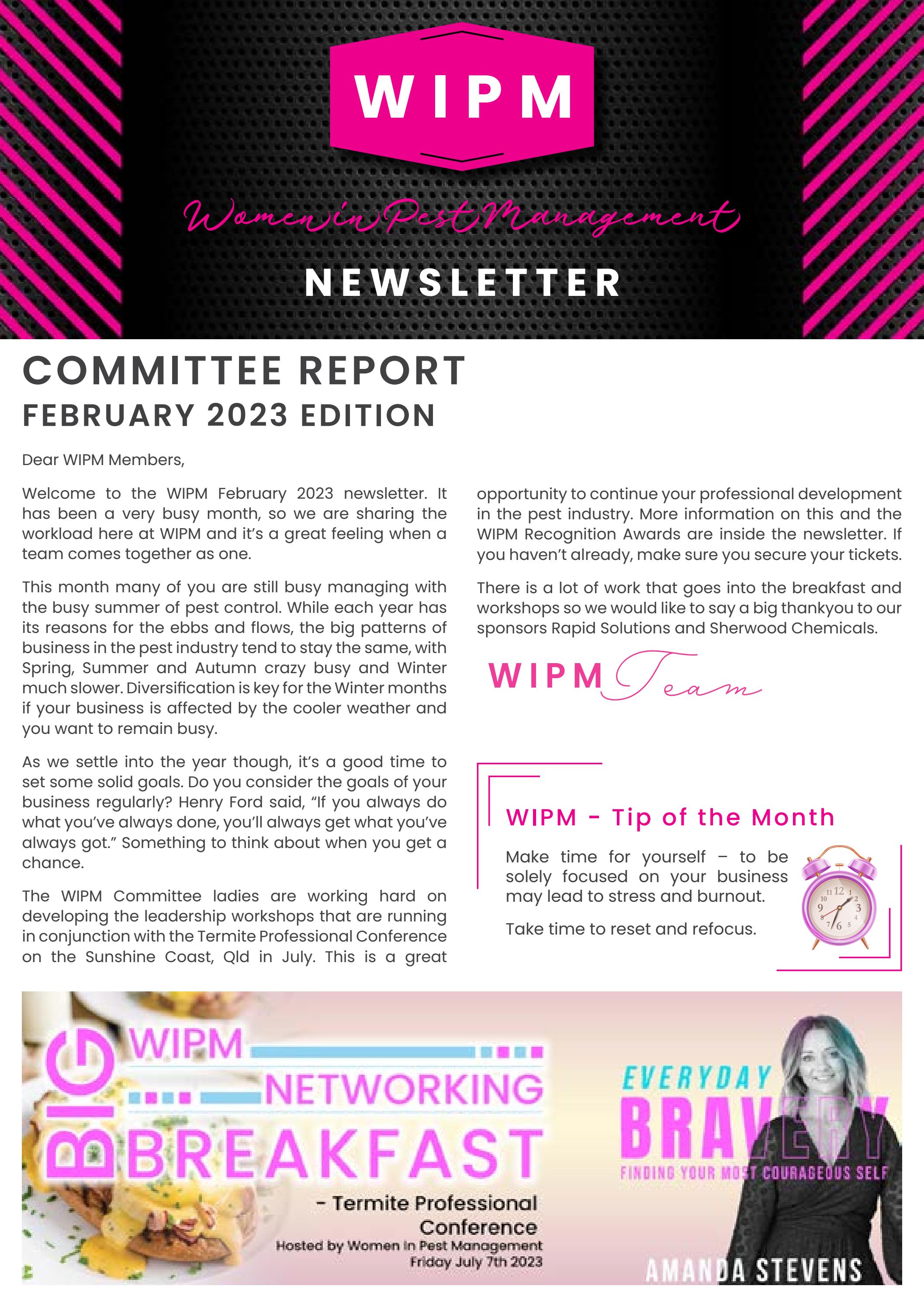 Women In Pest Management (WIPM) February 2023 Newsletter by Women in ...