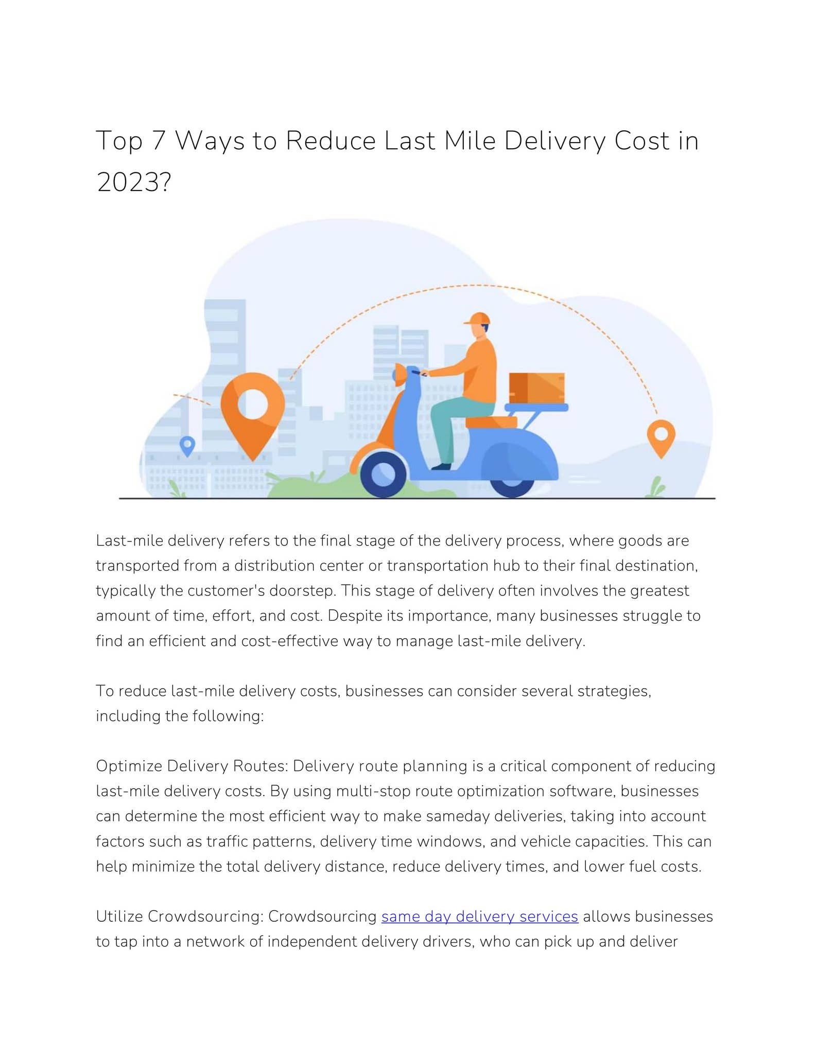 Top 7 Ways to Reduce Last Mile Delivery Cost in 2023? by Senpex - Issuu