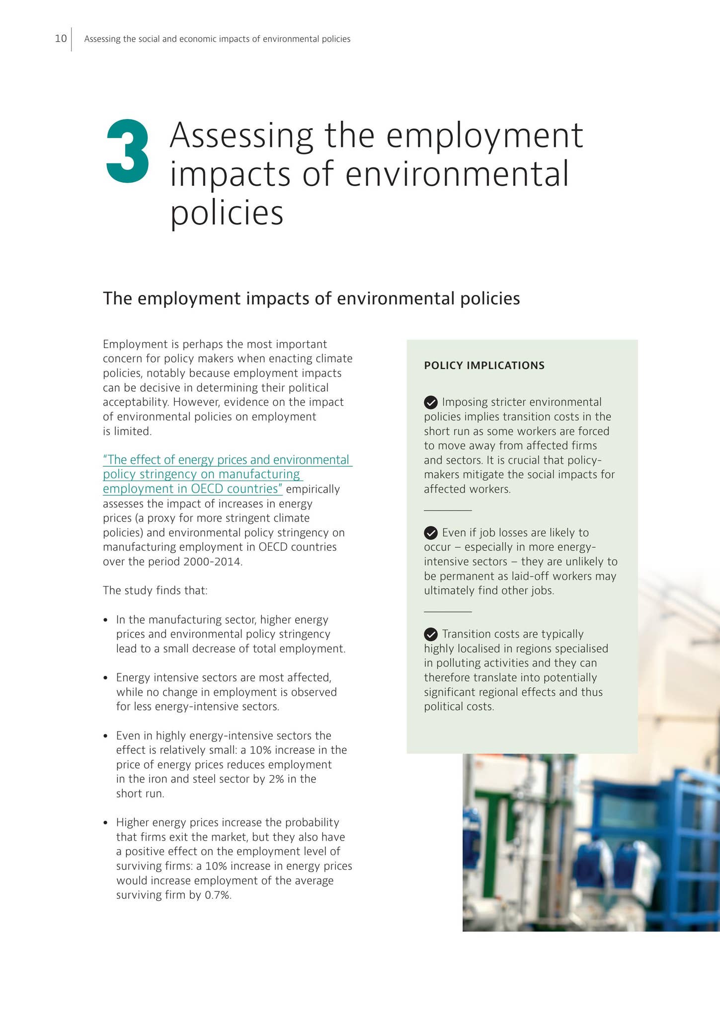 Assessing the social and economic impacts of environmental policies by ...