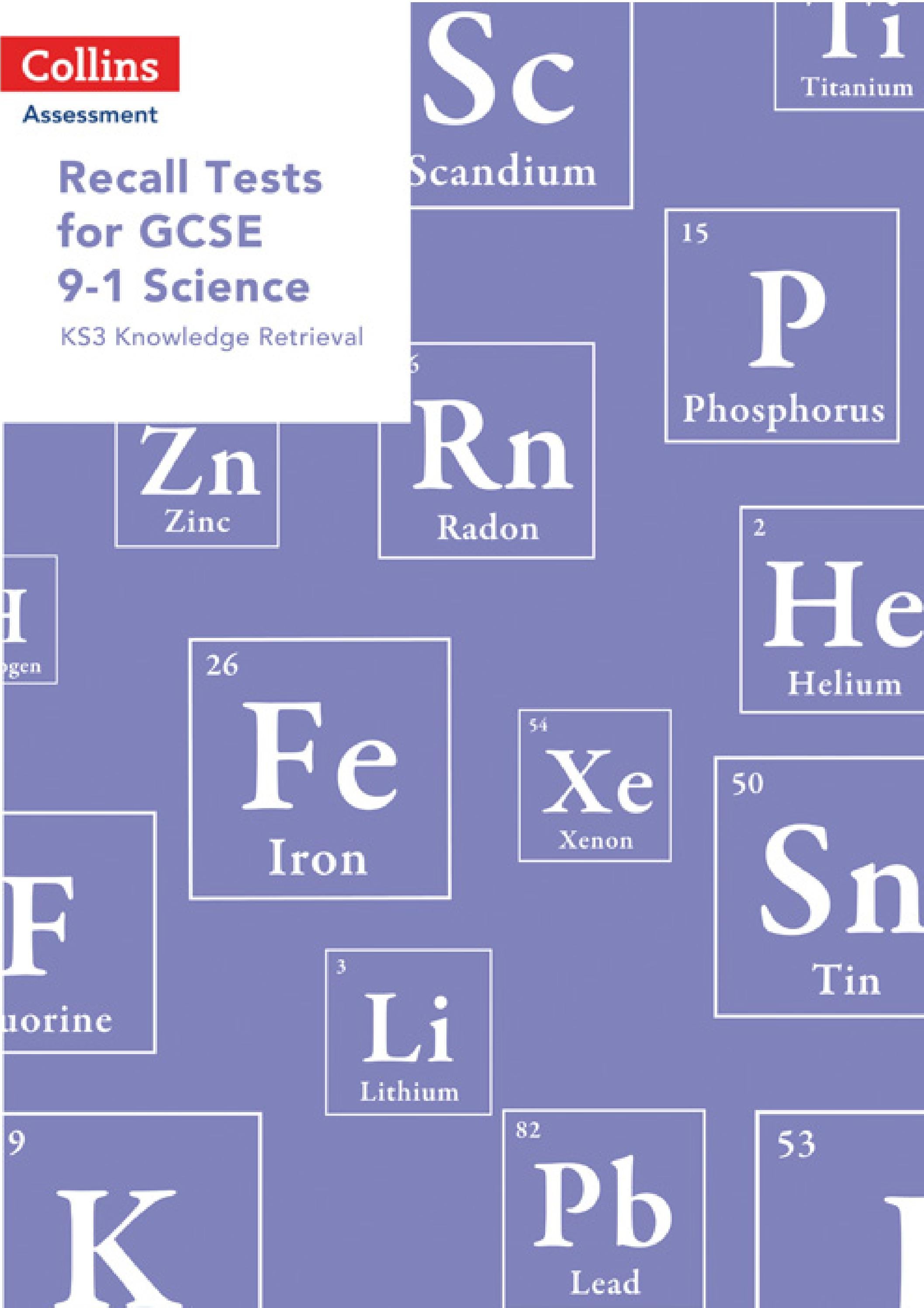 Recall Tests for GCSE 9-1 Science by Collins - Issuu